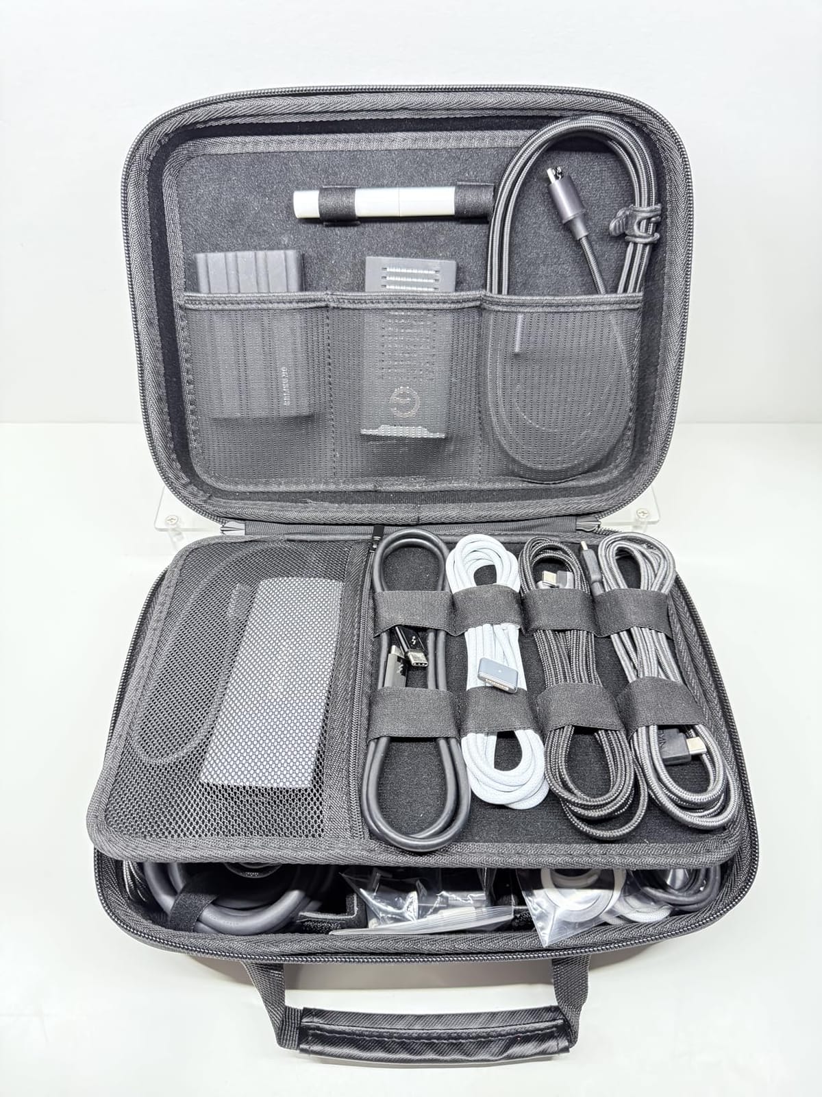 ProCase Hard Travel Electronic Organizer Case for MacBook Power Adapter Chargers Cables Power Bank Apple Magic Mouse Apple Pencil USB Flash Disk SD Card Small Portable Accessories Bag customer photo 2