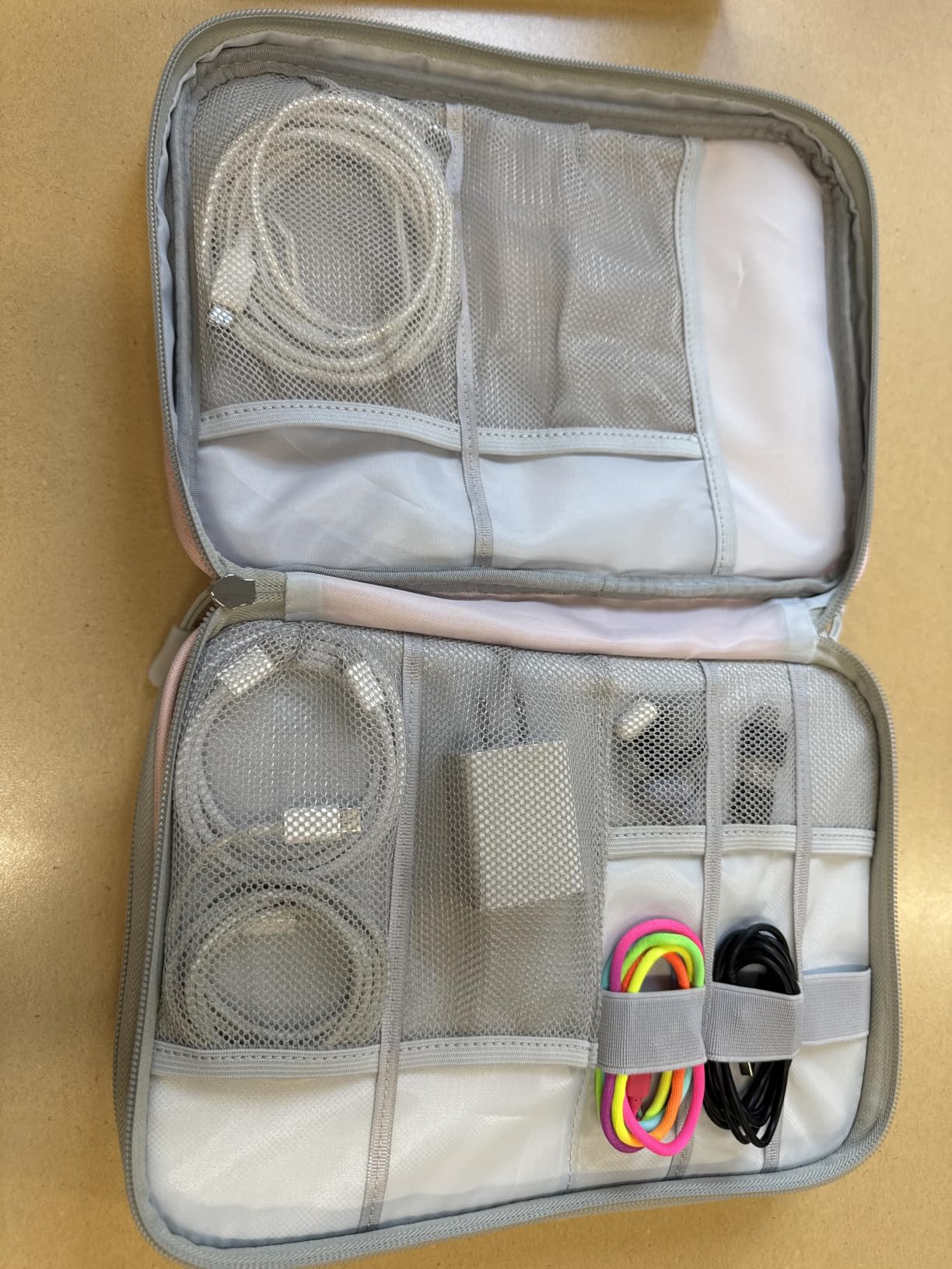 FYY Electronic Organizer, Travel Tech Pouch Bag, Medium, Black customer photo 2
