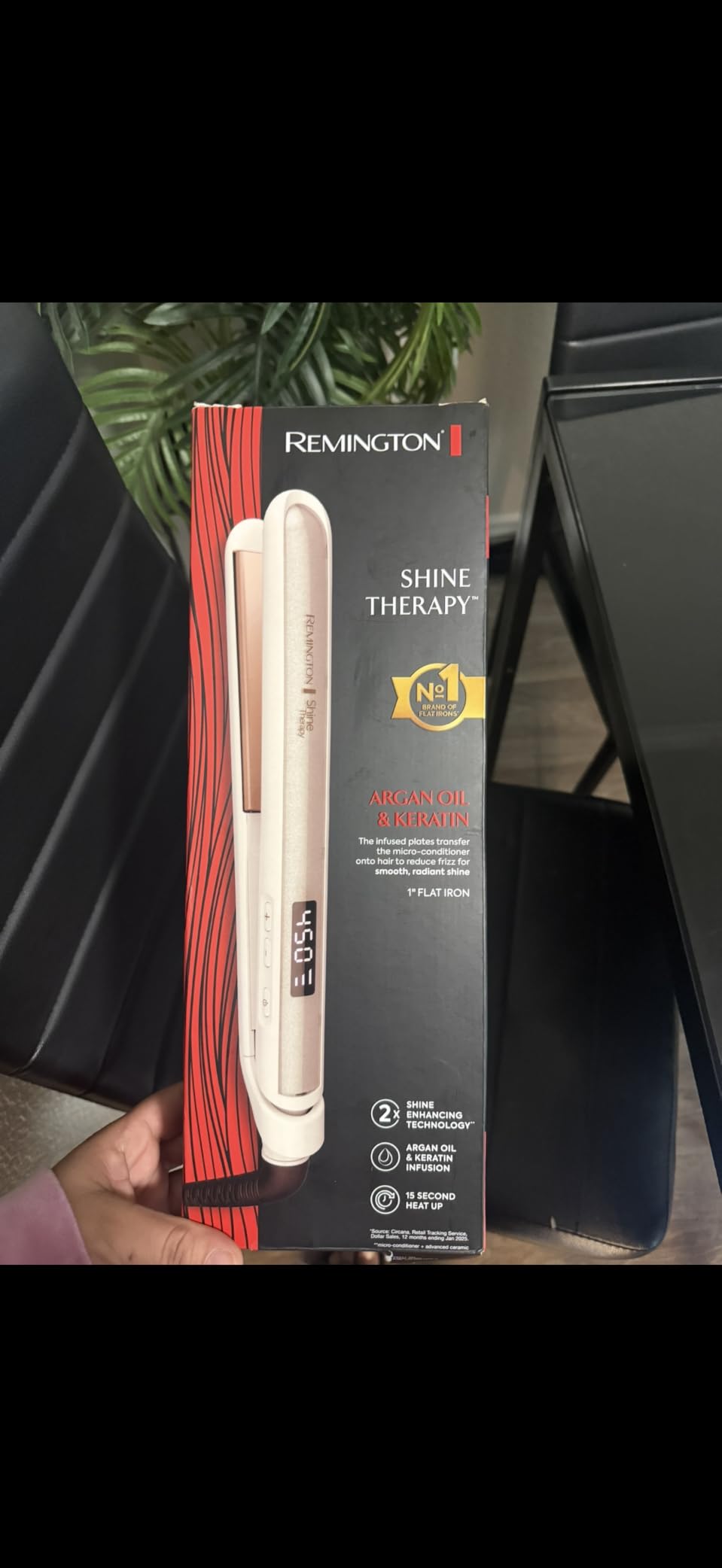 Remington Shine Therapy 1 Inch Hair Straightener, Argan Oil & Keratin customer photo 1