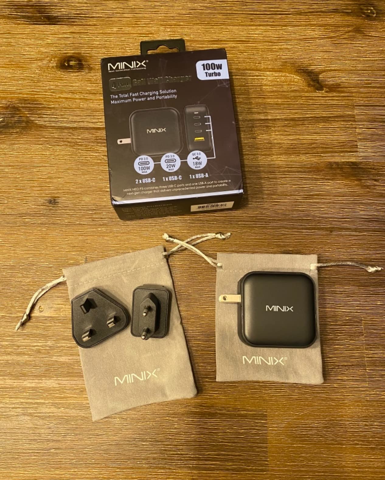 MINIX P3 100W Turbo 4-Port GaN Travel Wall Charger USB C PD Power Adapter customer photo 2