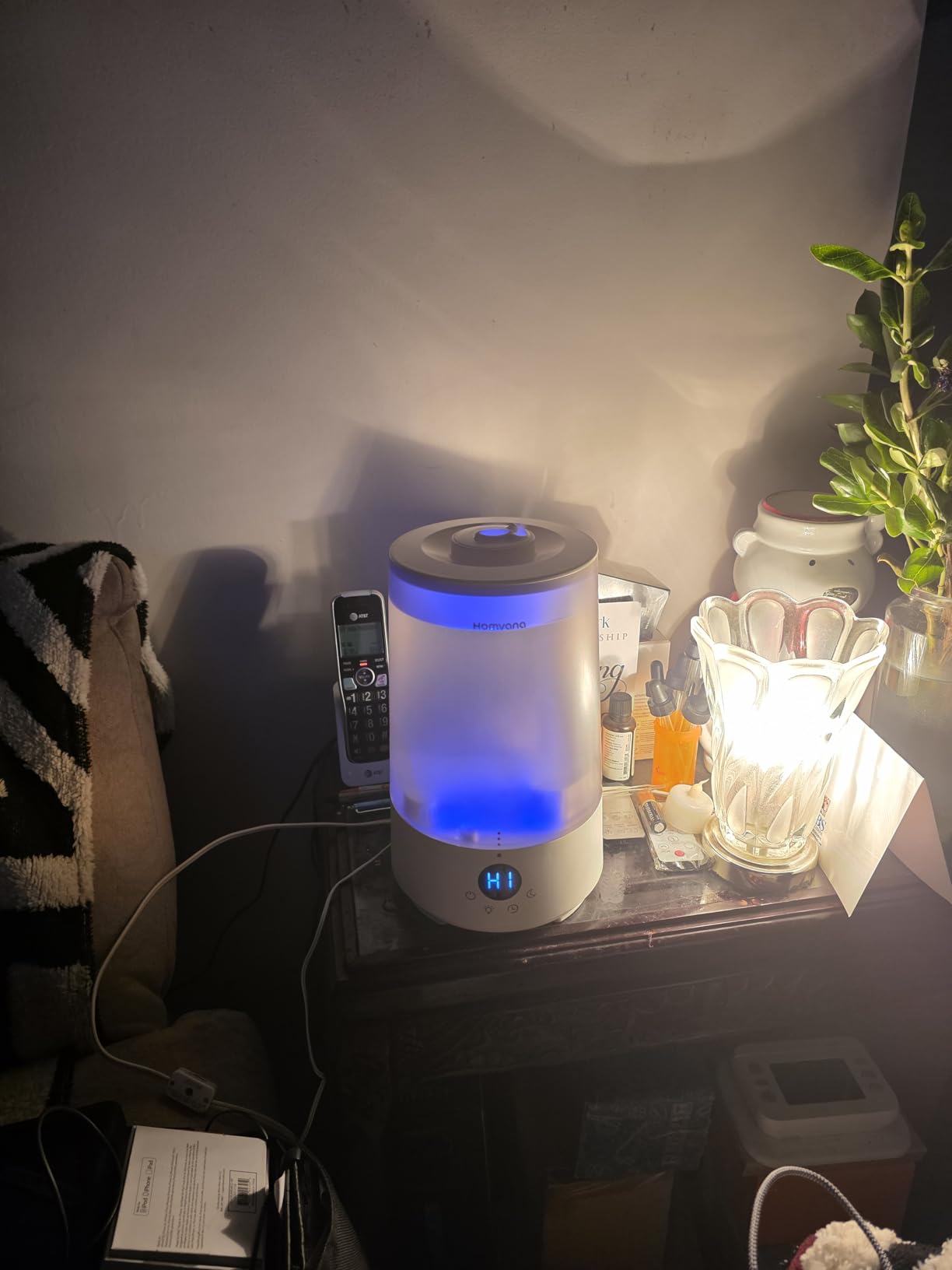Homvana Top-Fill Cool Mist Humidifiers for Bedroom, Large Room(3.6L,Grey) customer photo 2