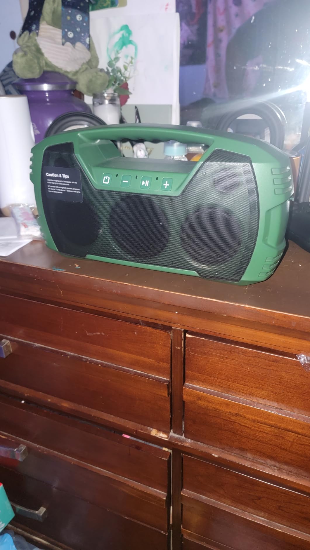 Outdoor Bluetooth Speaker, IPX7 Waterproof, 90W Peak, 32H, Black customer photo 1