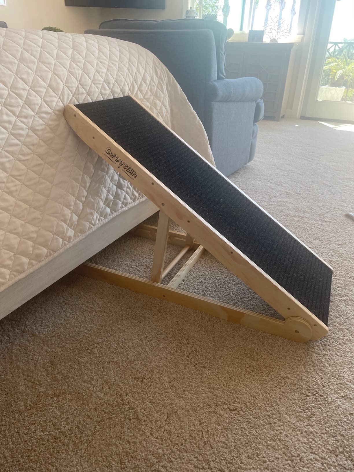Dog Ramp for Bed - Foldable Small to Large Dog Ramp for Couch - 6 Adjustable Height from 12