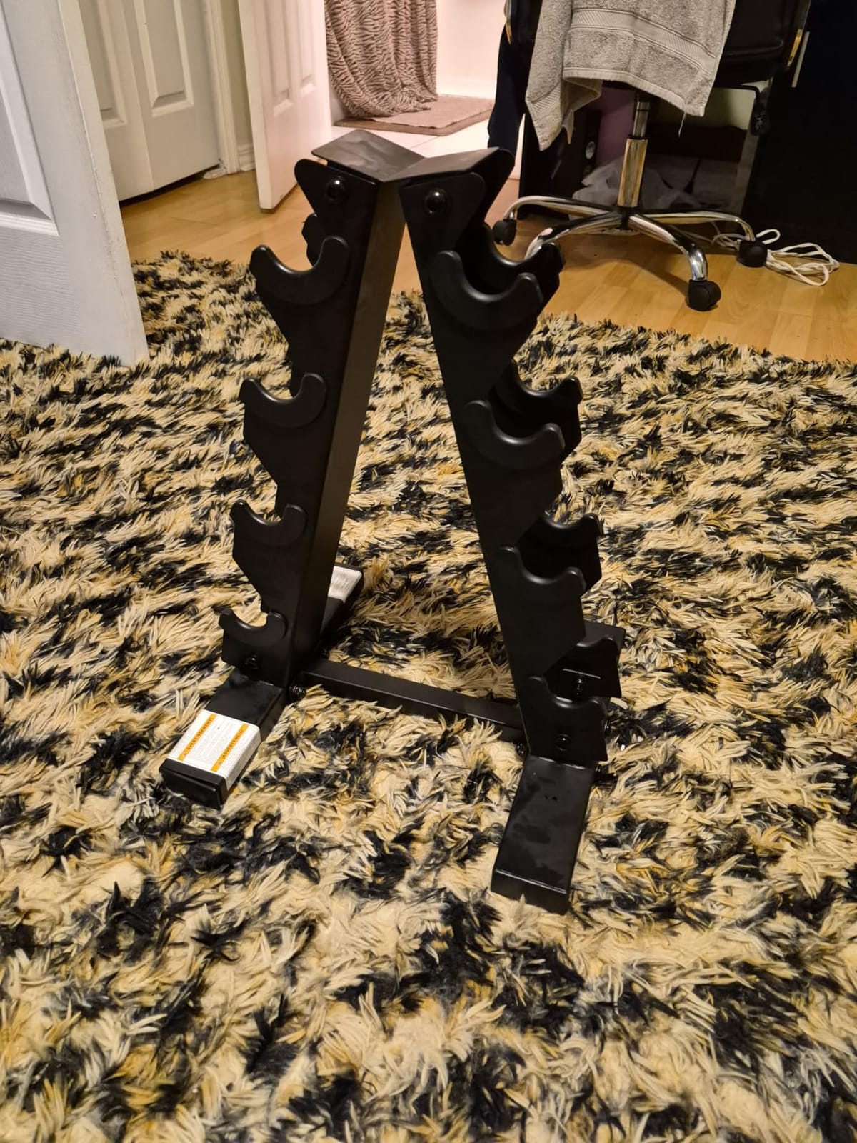 CAP Rubber Coated Dumbbell Weight Set with Vertical Rack | 100 lb, 150 lb, and 210 lb Options customer photo 2