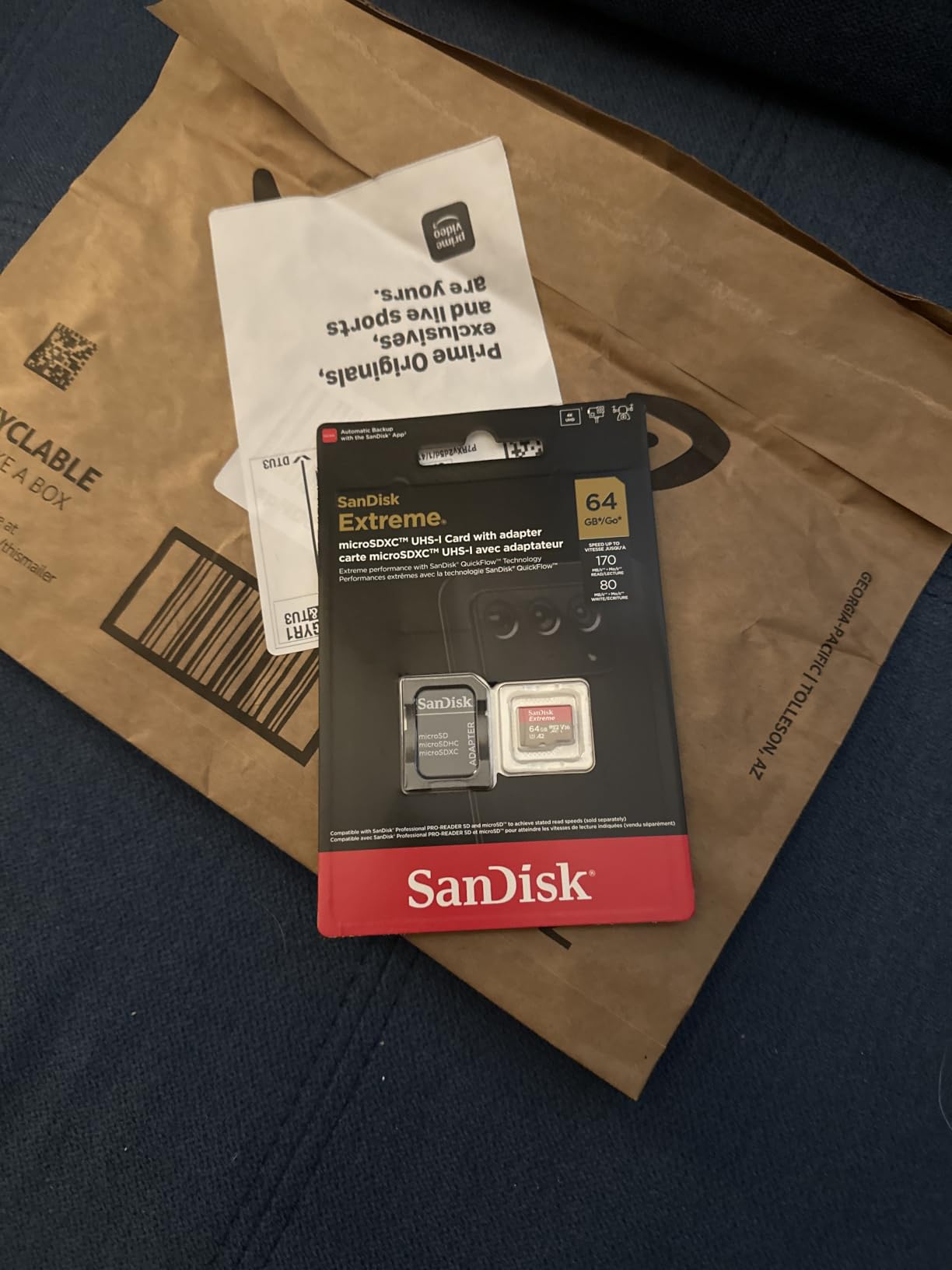 SANDISK 256GB Extreme microSDXC UHS-I Memory Card with Adapter - C10, U3, V30, 4K, 5K, A2, Micro SD Card - SDSQXAV-256G-GN6MA customer photo 2