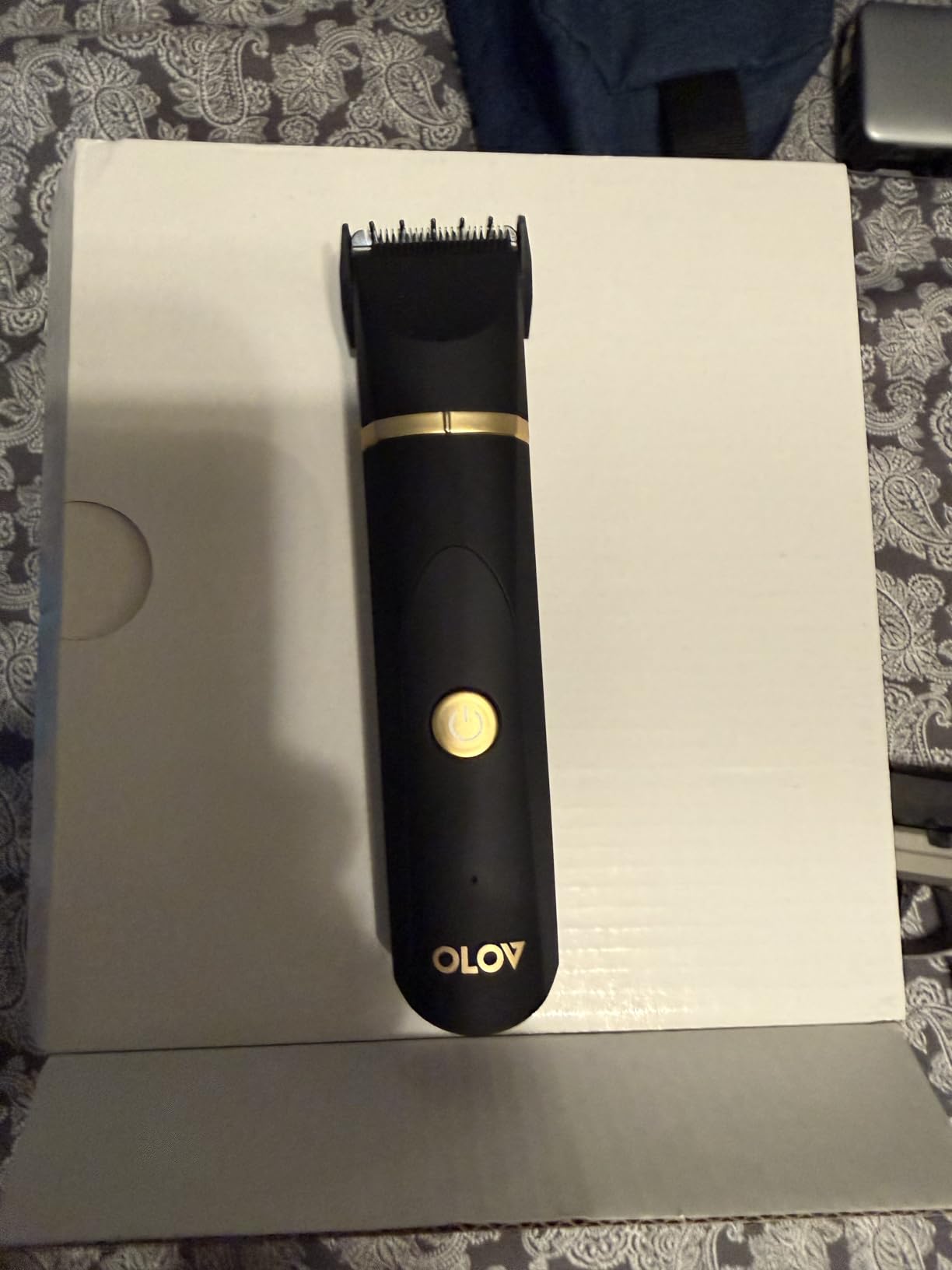 OLOV Electric Body Hair Trimmer - Groin Trimmer for Men - Bikini Trimmer Women - Wet/Dry Shaver Groomer, Replaceable Ceramic Blade Heads, USB Recharge Dock, Waterproof Hygiene Razor,Black customer photo 1