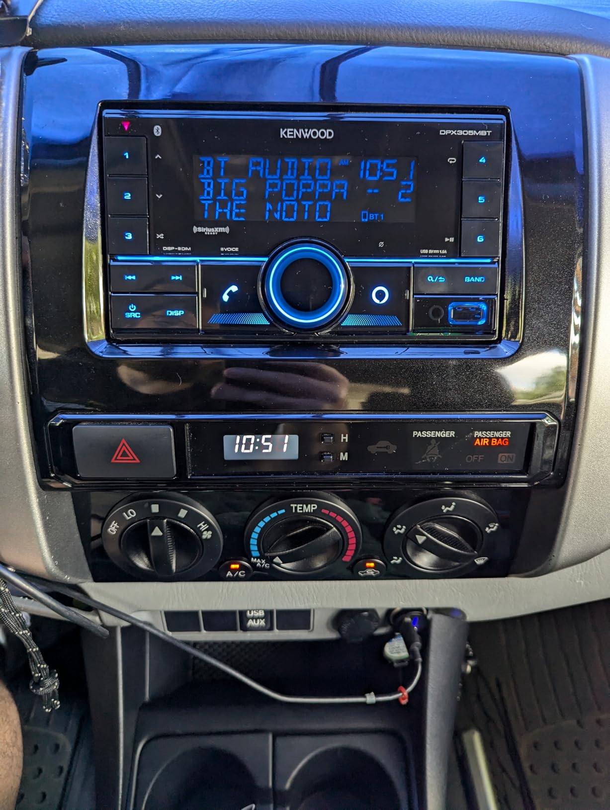 Kenwood DPX305MBT Double DIN in-Dash Digital Media Receiver with Bluetooth (Does not Play CDs) | Mechless Car Stereo Receiver | Amazon Alexa Ready - Black customer photo 2