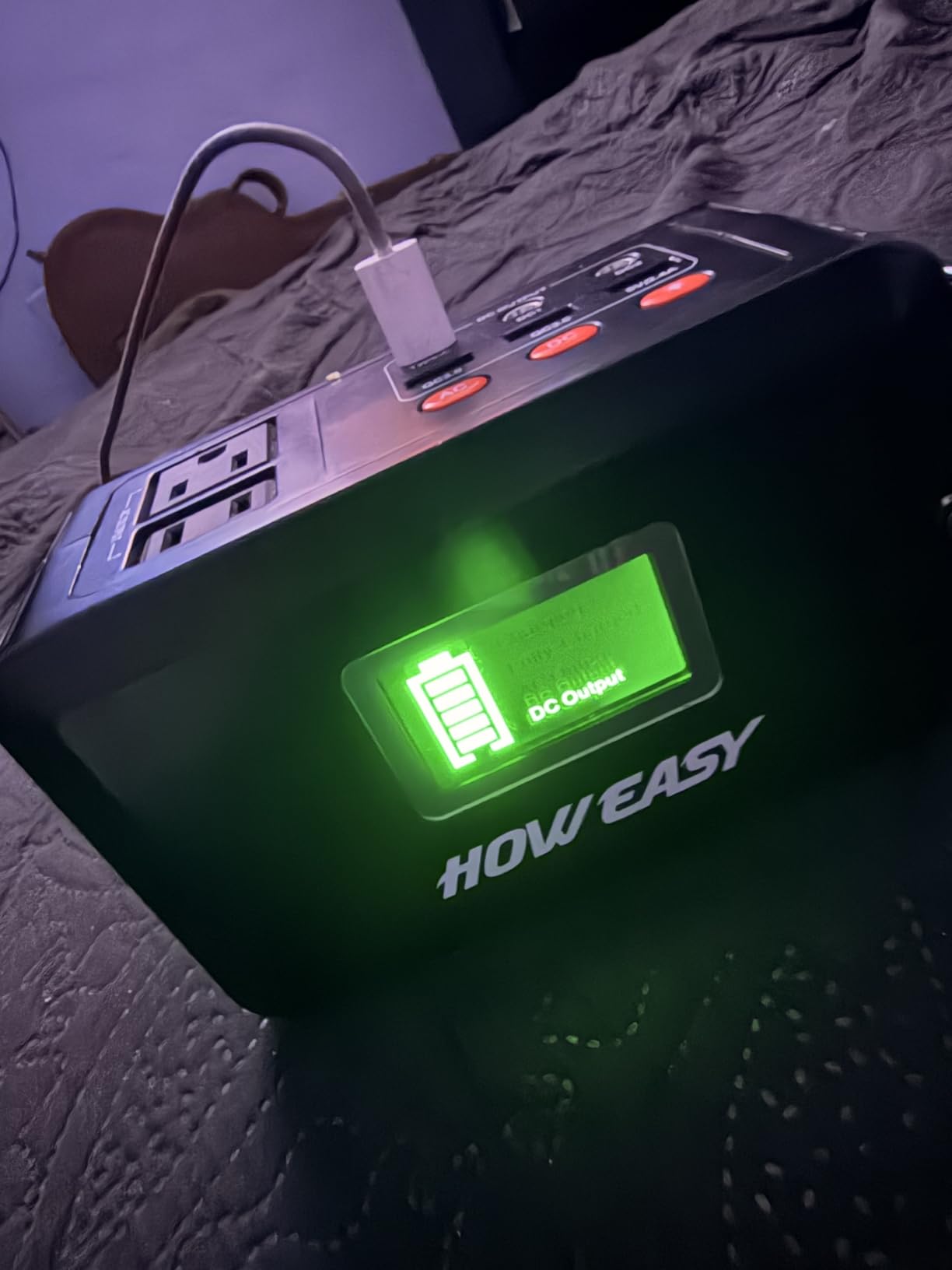 HOWEASY Portable Power Station,120W(240W Peak) Solar Generator customer photo 2