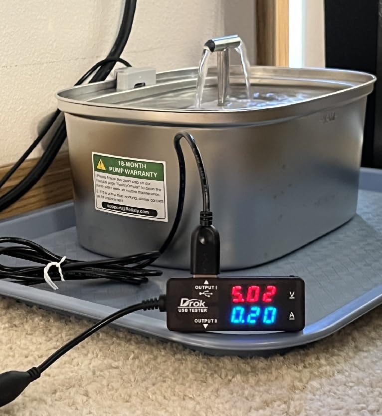 Cat Water Fountain Stainless Steel: Rellaty 3.2L/108oz Pet Water Fountain customer photo 1