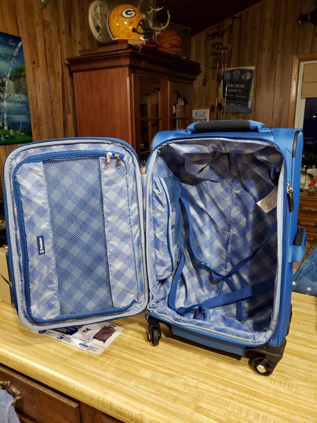 Travelpro Maxlite 5 Softside Checked Luggage Spinner, Blue, 25-Inch customer photo 1
