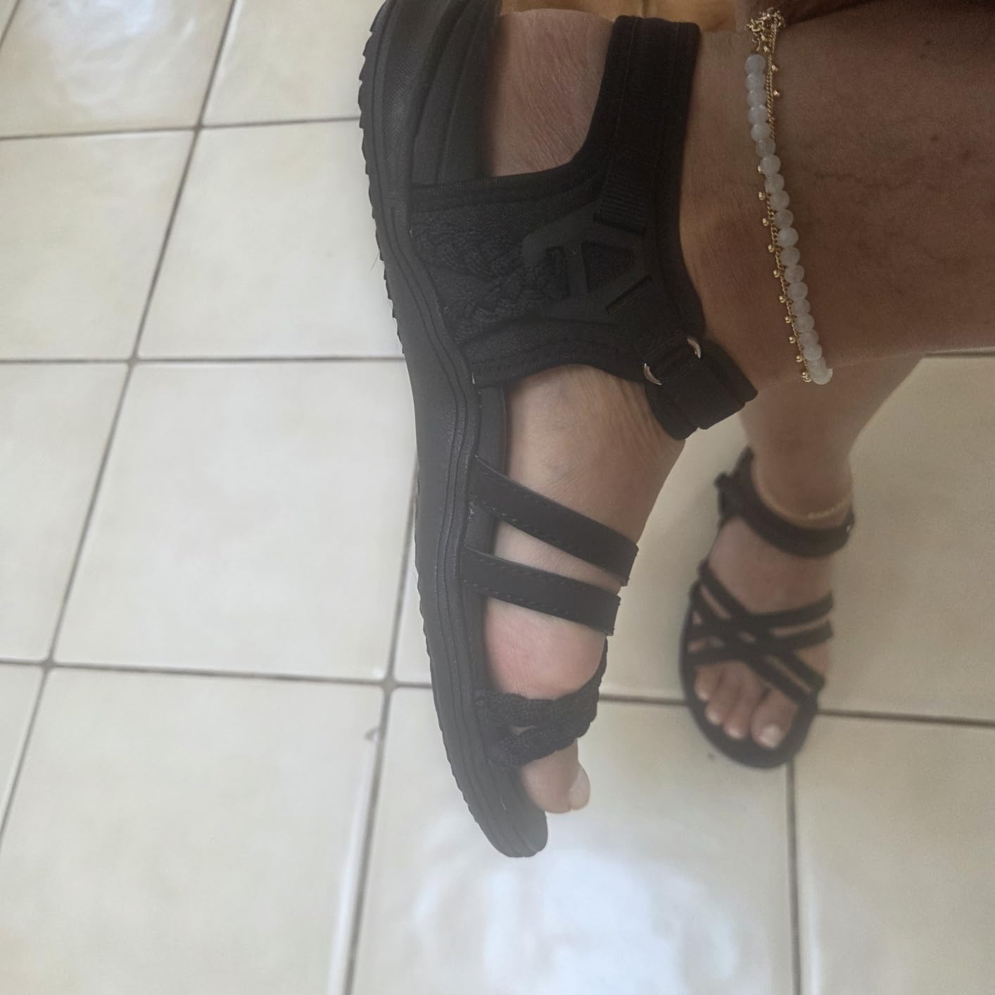 UBFEN Womens Hiking Sandals with Comfortable Arch Support customer photo 2