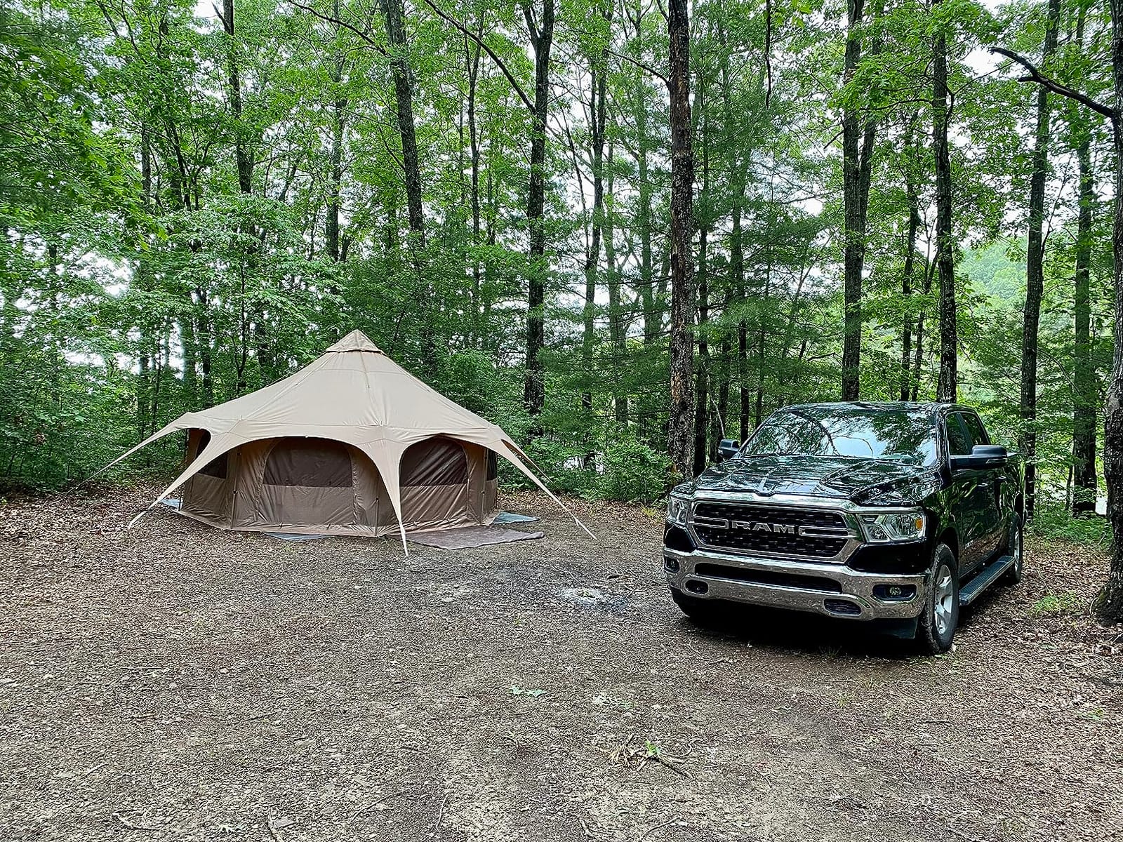 MC TOMOUNT Canvas Bell Tent with Stove Jack, 16.4ft*High9.2ft Glamping Tent customer photo 2