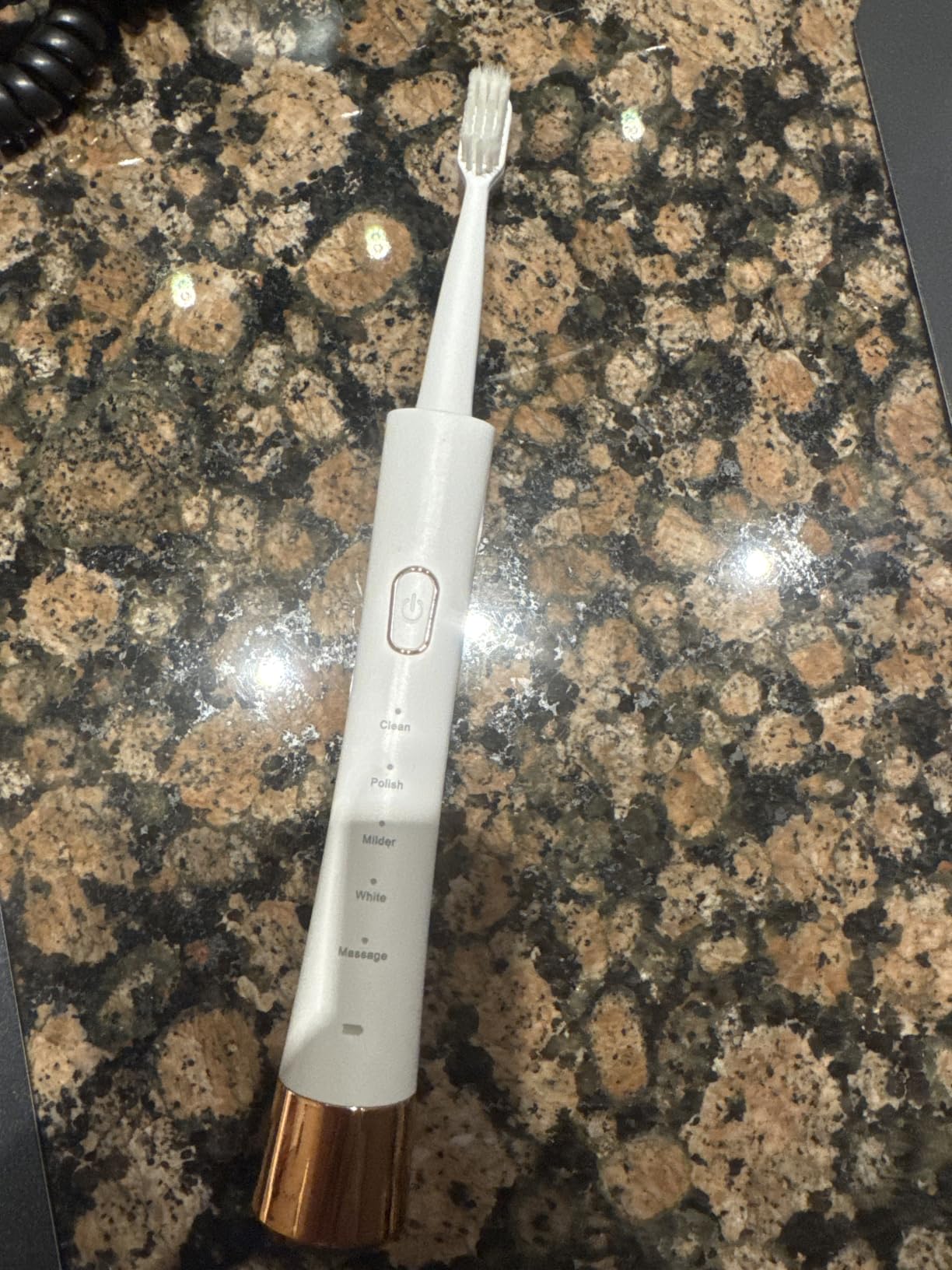 AJELU Sonic Electric Toothbrush for Adults, USB Rechargeable Sonic Toothbrush with 8 Brush Heads, Smart Timer, 5 Modes, 2-Hour Fast Charge Last 30 Days, Pink customer photo 1