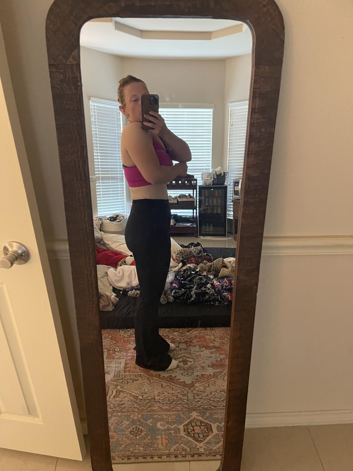 Sunzel Flare Leggings, Crossover Yoga Pants with Tummy Control, High-Waisted and Wide Leg customer photo 2