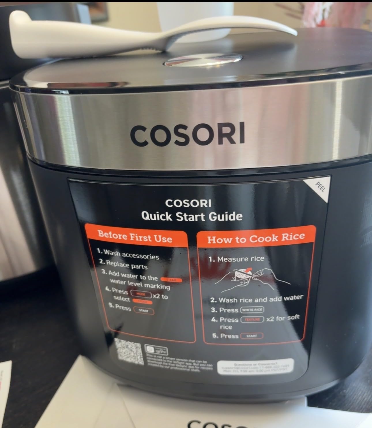 Cosori Rice Cooker 10 Cup, Fuzzy Logic, Ceramic Coating Inner Pot,18-in-1 customer photo 2