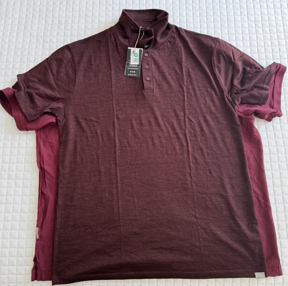 100% Merino Wool Polo Shirt Men - Short & Long Sleeve Shirt Base Later customer photo 2