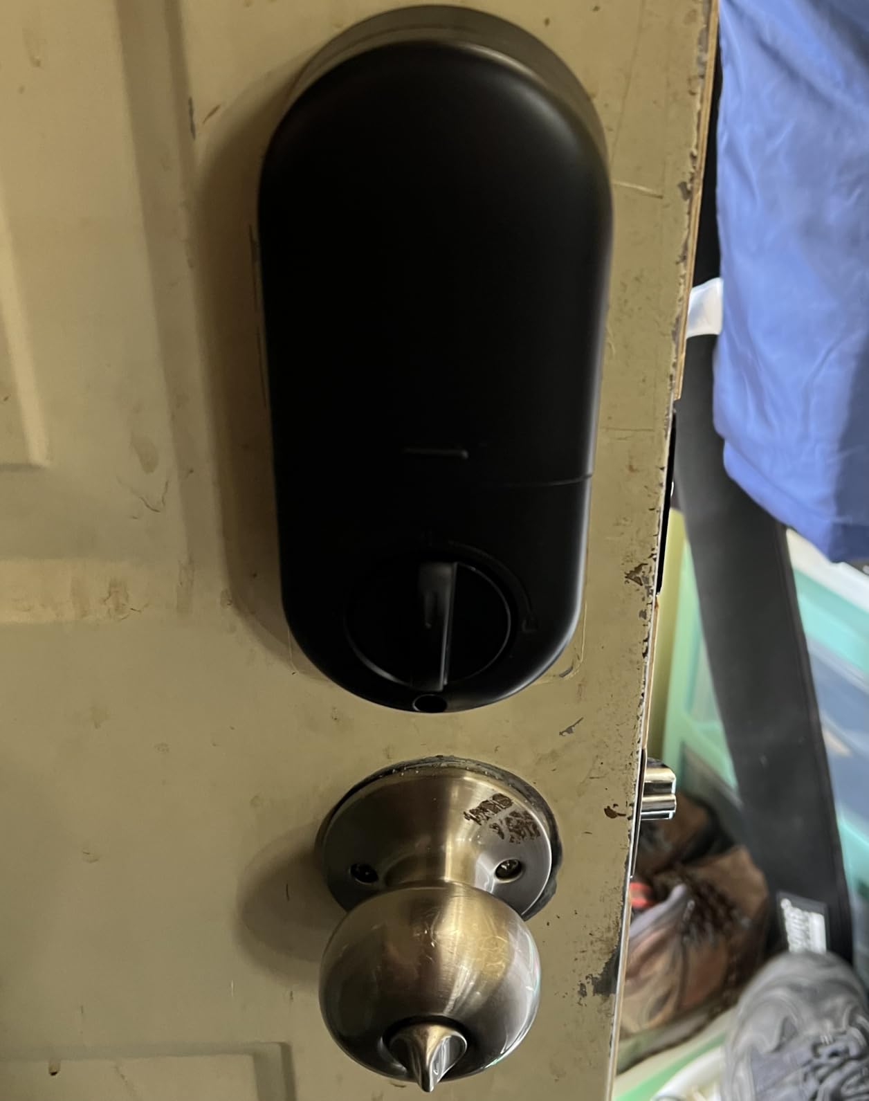 Veise RZ-A Electronic Keypad Deadbolt Door Lock, Matte Black customer photo 2