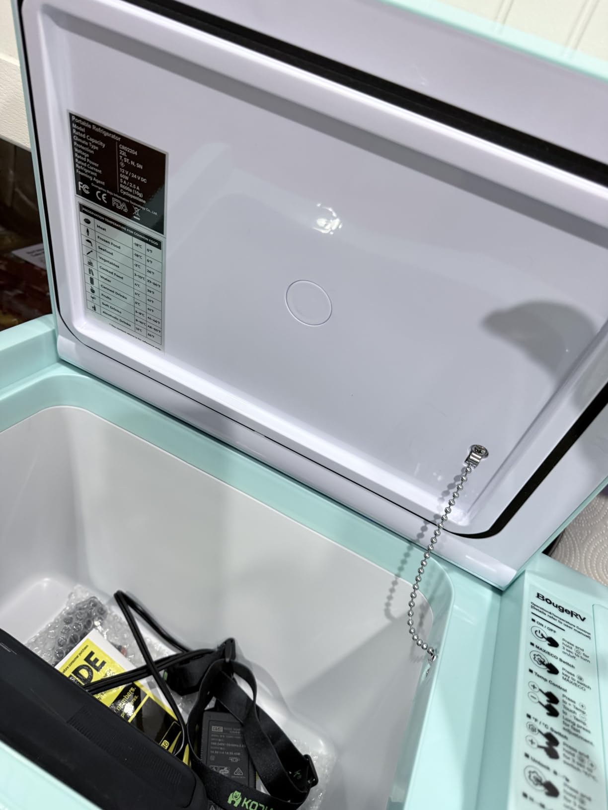 BougeRV 12v refrigerator 23 Quart, -8℉~50℉ Portable Freezer for Car, Black | No Ice Needed, Use as Fridge or Freezer, Fast 15-Min Cool to 32°F, 12/24V DC, 110V AC, Electric Cooler for Camping, Road Trip customer photo 2