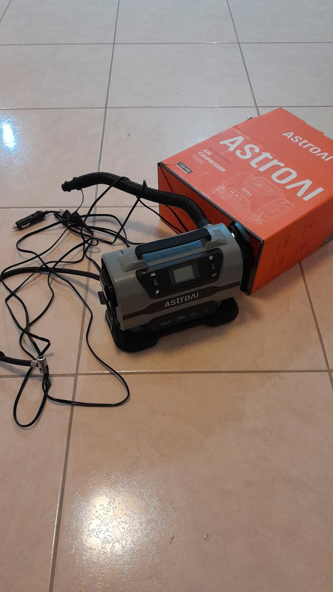 AstroAI Tire Inflator Portable Air Compressor, 12V DC/120V AC Dual Power customer photo 1