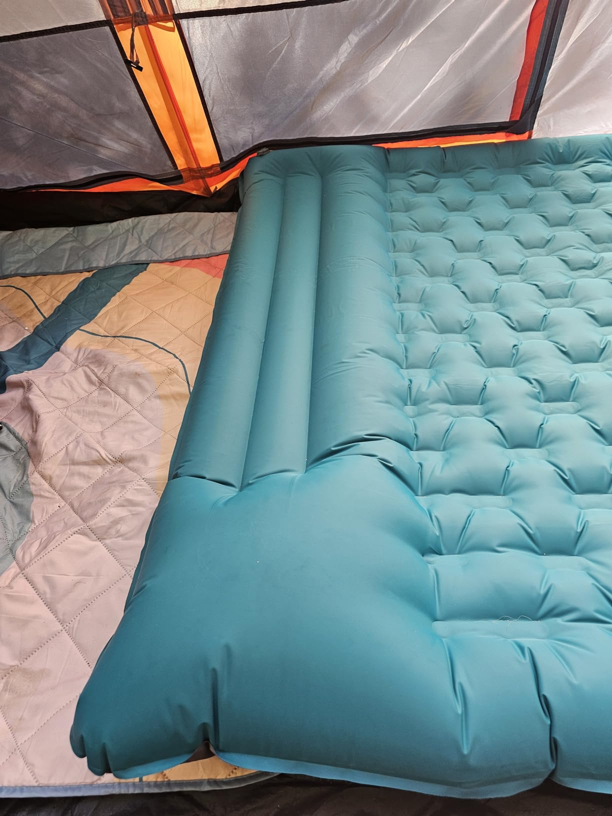 AKSOUL Camping Sleeping Pad with Pillow: Extra Thick 3.9 inch Ultralight Self Inflating Air Mat, Compact Lightweight Insulated Inflatable Sleep Mattress for Backpacking, Camp, Hiking, Tent customer photo 2