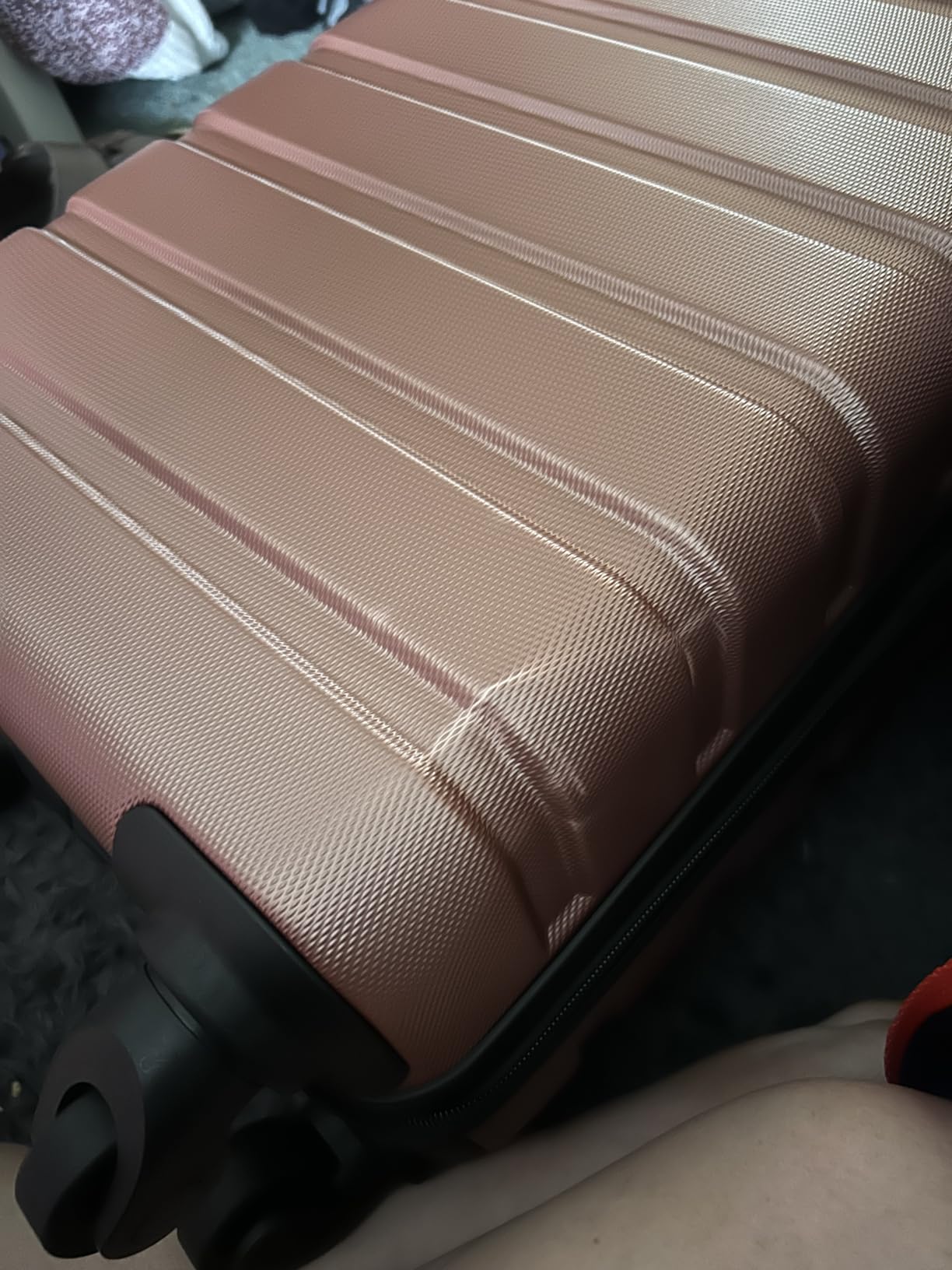 Travelers Club Harper Luggage, Rose Gold, 22-Inch Carry-On customer photo 2