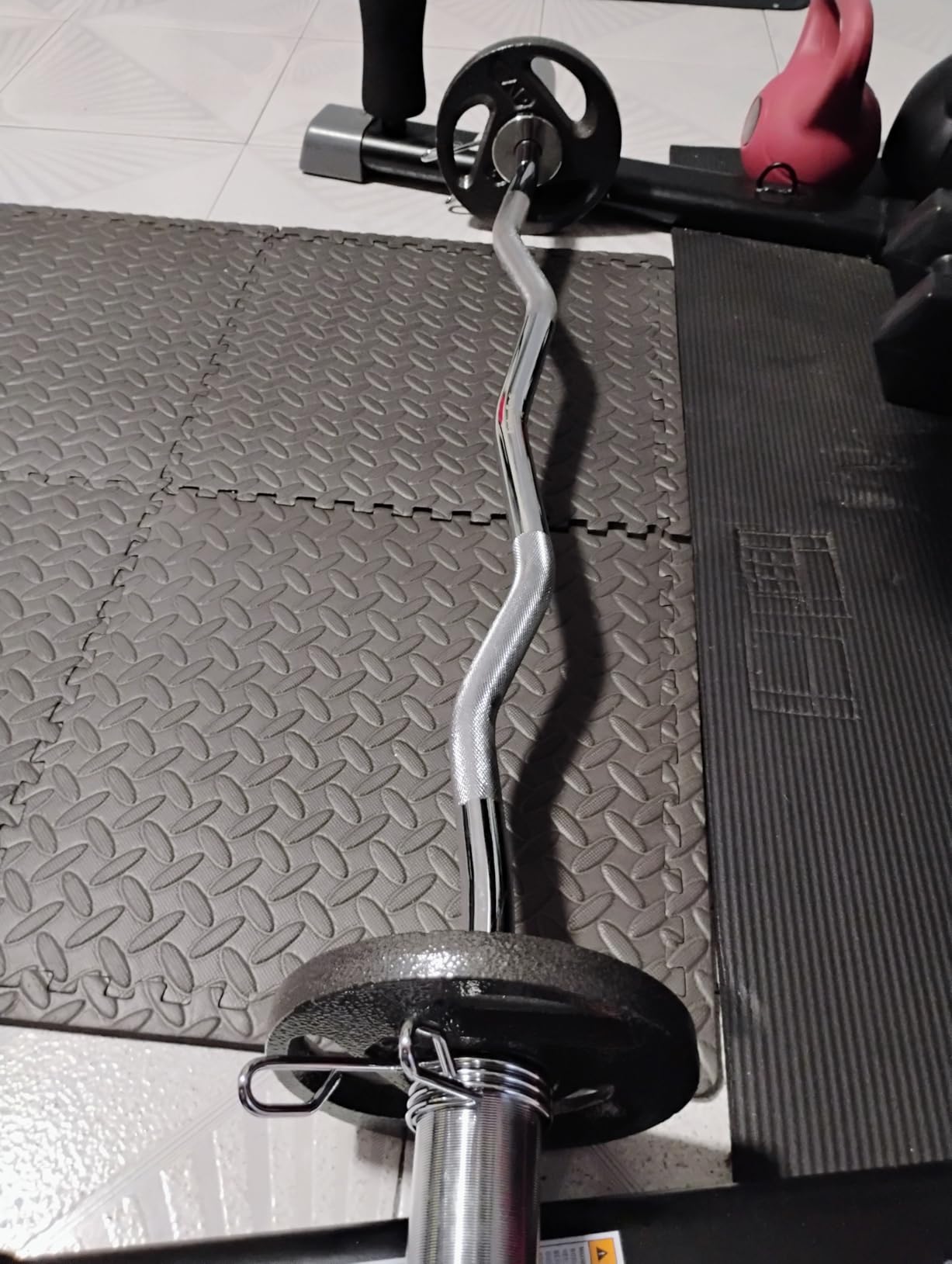 Olympic EZ Curl Barbell Bar, 47