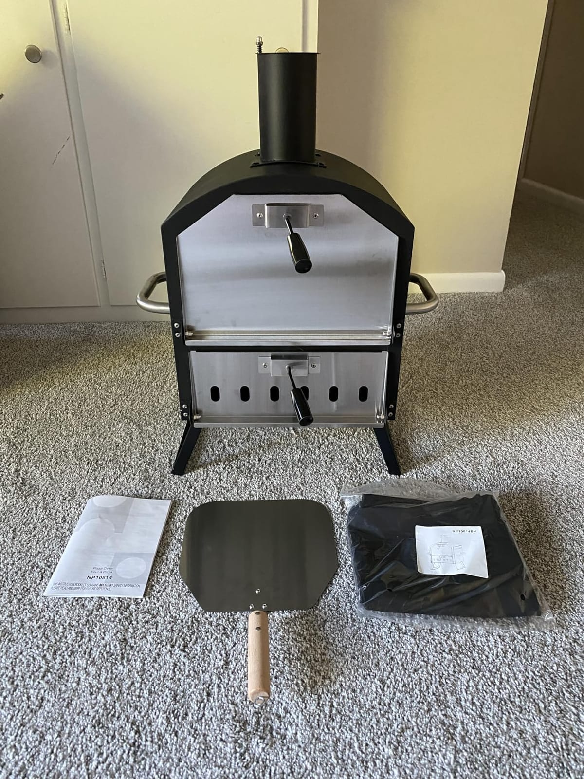Giantex Outdoor Pizza Oven Wood Fired, 2-Layer Outside Pizza Maker customer photo 2