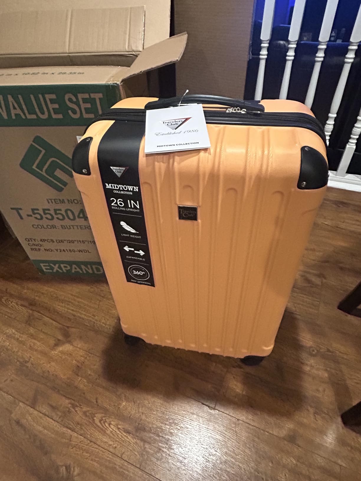 Travelers Club Midtown Hardside 4-Piece Luggage Travel Set, Emerald customer photo 2