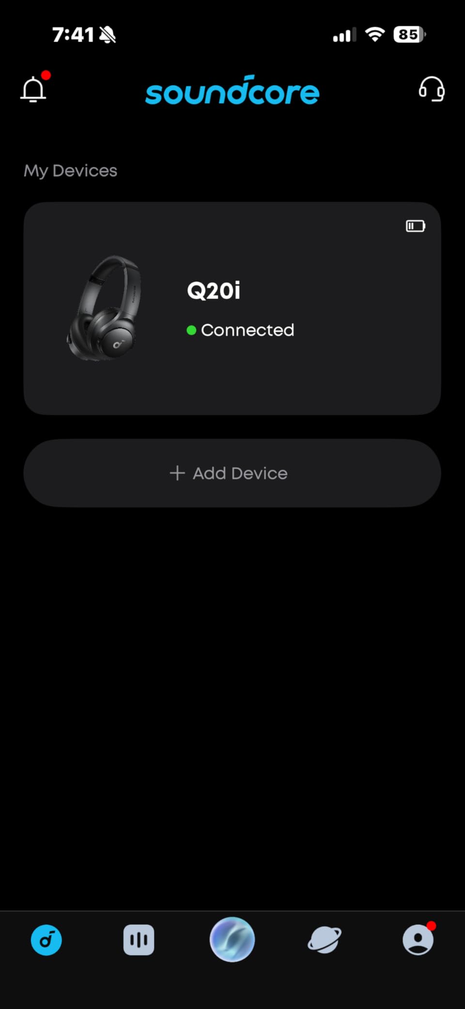 Soundcore by Anker Q20i Hybrid Active Noise Cancelling Headphones, Black customer photo 1
