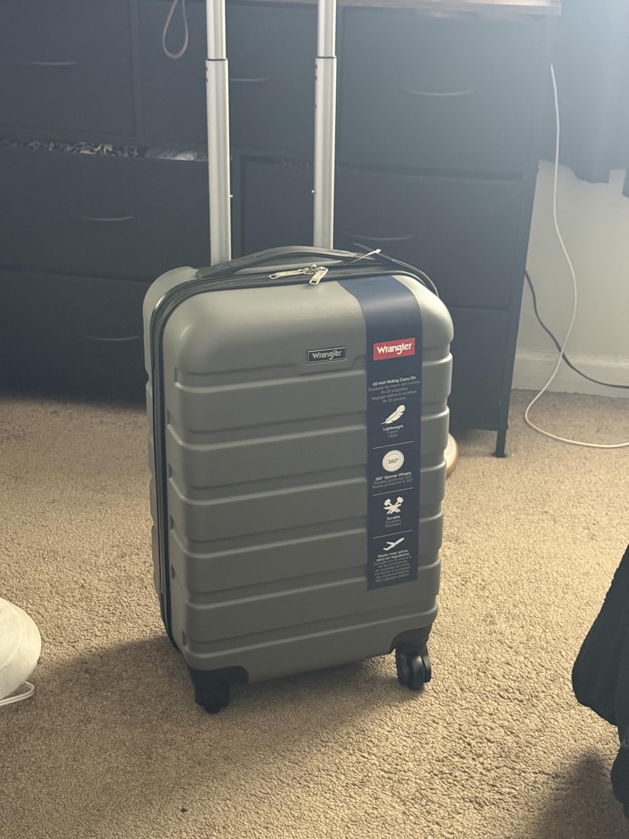 Wrangler Hardside Spinner Luggage, Blue Heaven, Carry-On 20-Inch customer photo 2