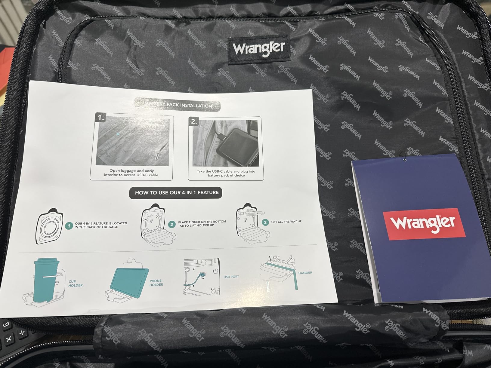 Wrangler Astral Hardside Luggage, Dark Shadow, 22-Inch Carry-On customer photo 2