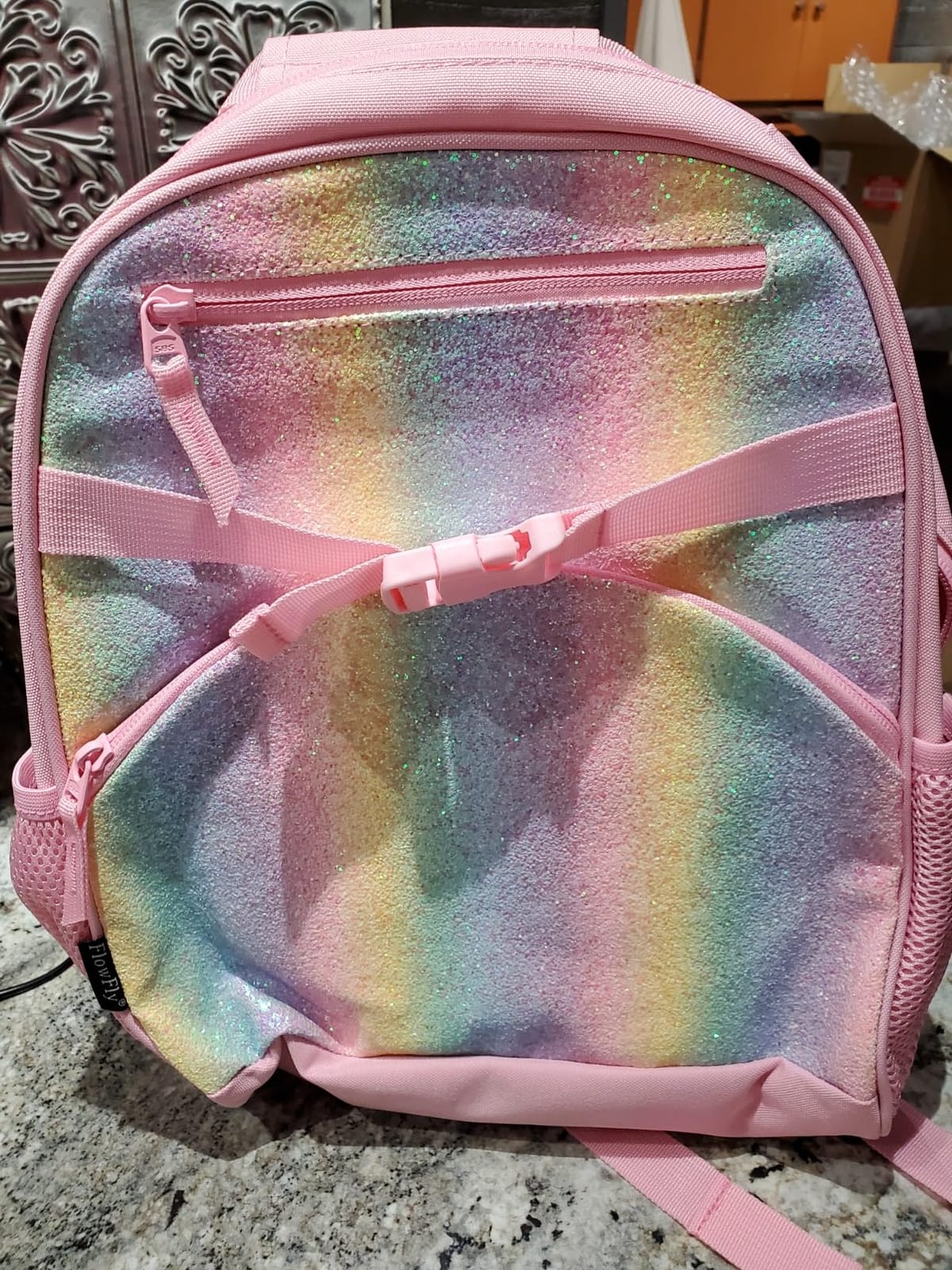 FlowFly Kids Backpack for Toddler Boys Girls, Simple Lightweight Bookbag for Daycare Kindergarten Elementary School Travel, Small Modern Bag (Medium 15'', Astronaut) customer photo 2