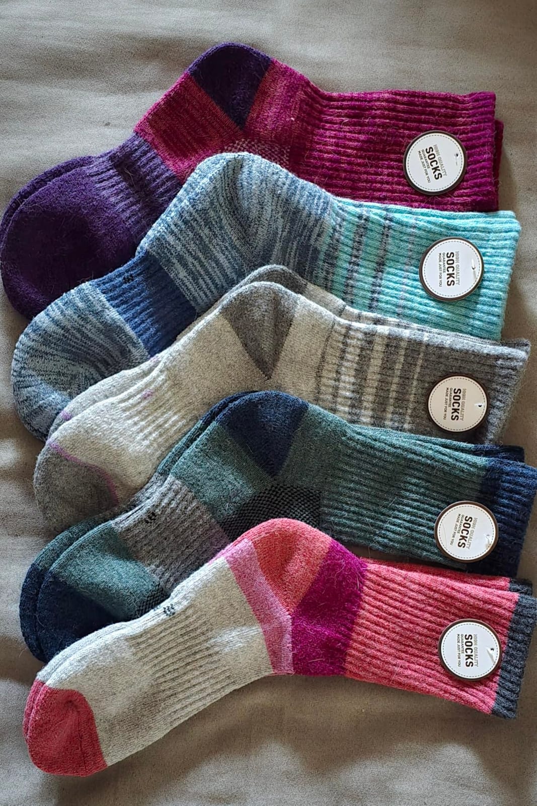 Anlisim Merino Wool Hiking Running Socks for Women, Boot Work Crew Socks customer photo 1