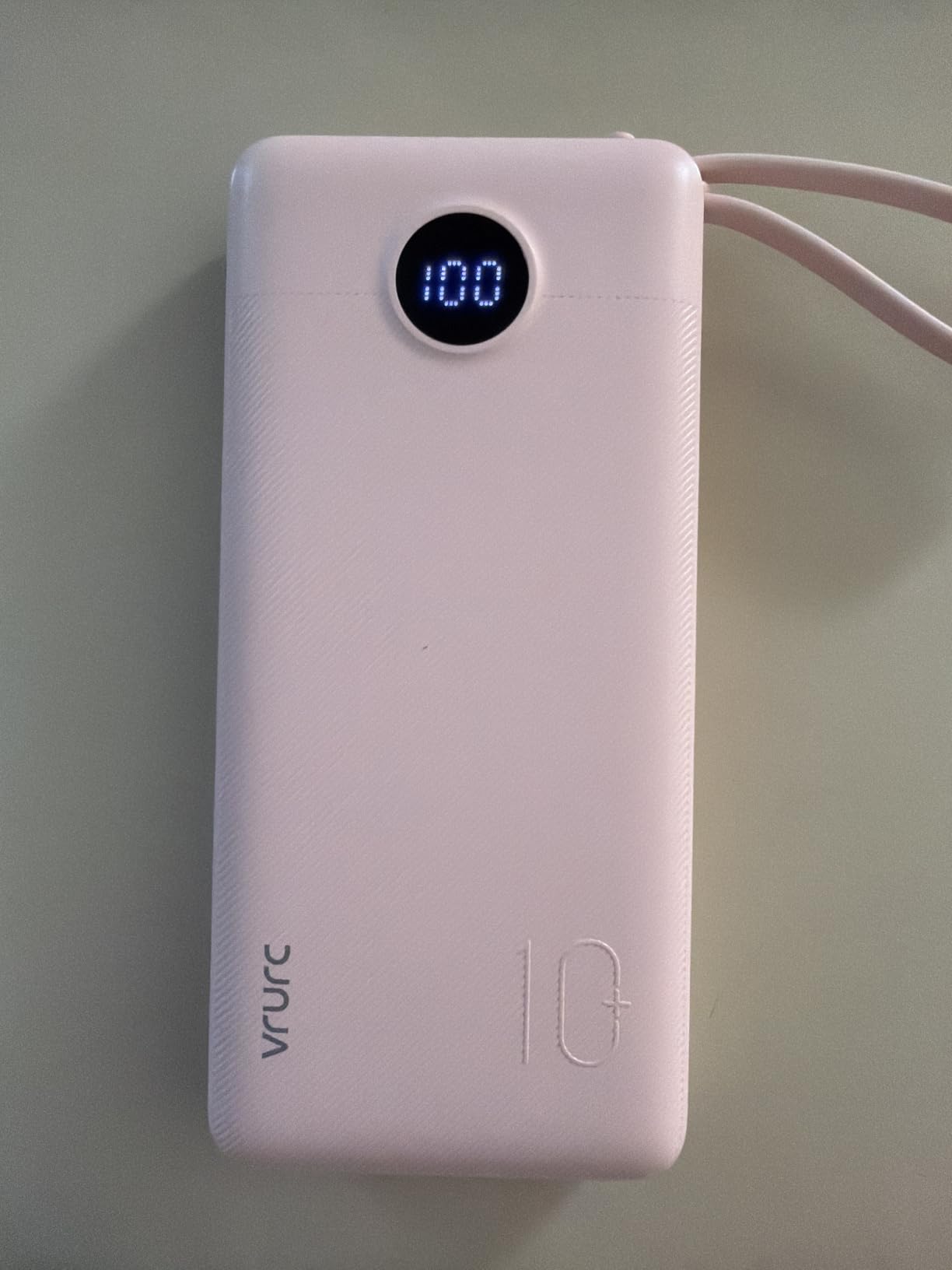 VRURC Portable Charger, Slim Power Bank Built-in 4 Cables, Travel Essential customer photo 1