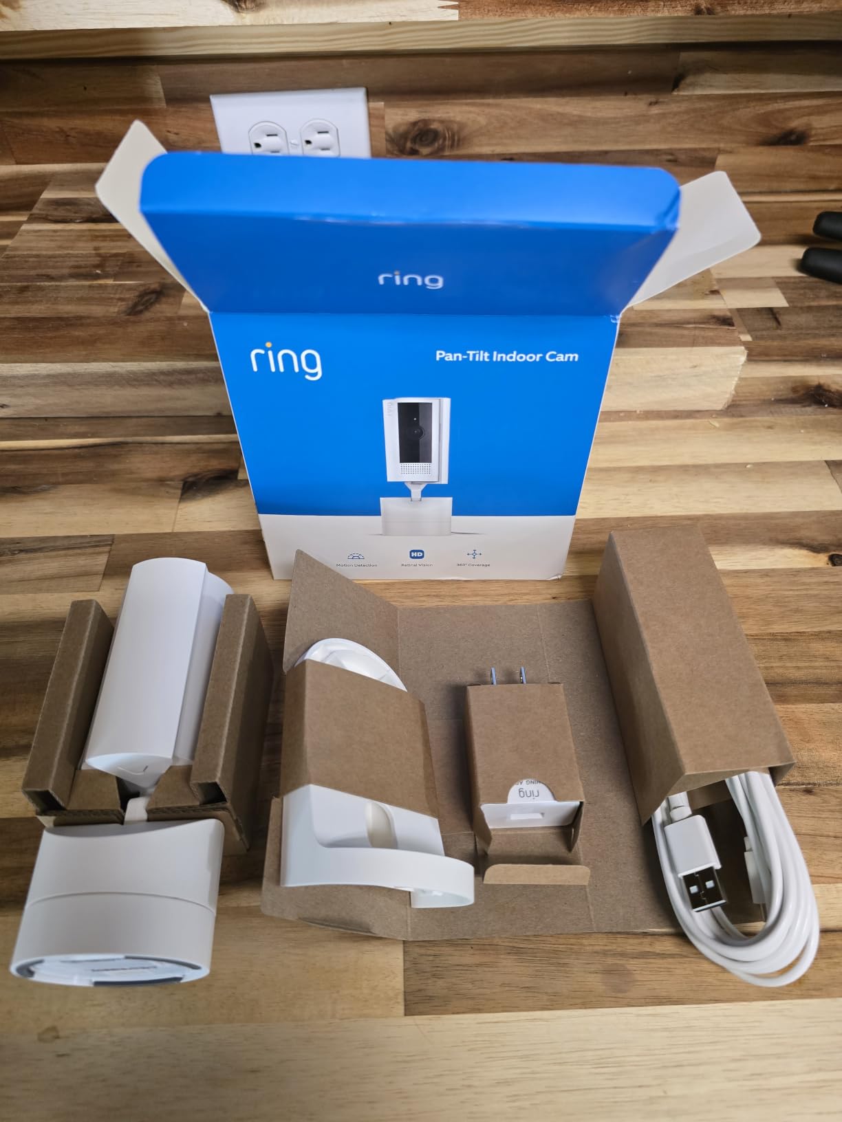 Ring Pan-Tilt Indoor Cam (newest model) — See all around your home or business with 360° pan coverage, HD video, plus Two-Way Talk (2024 release), White customer photo 1