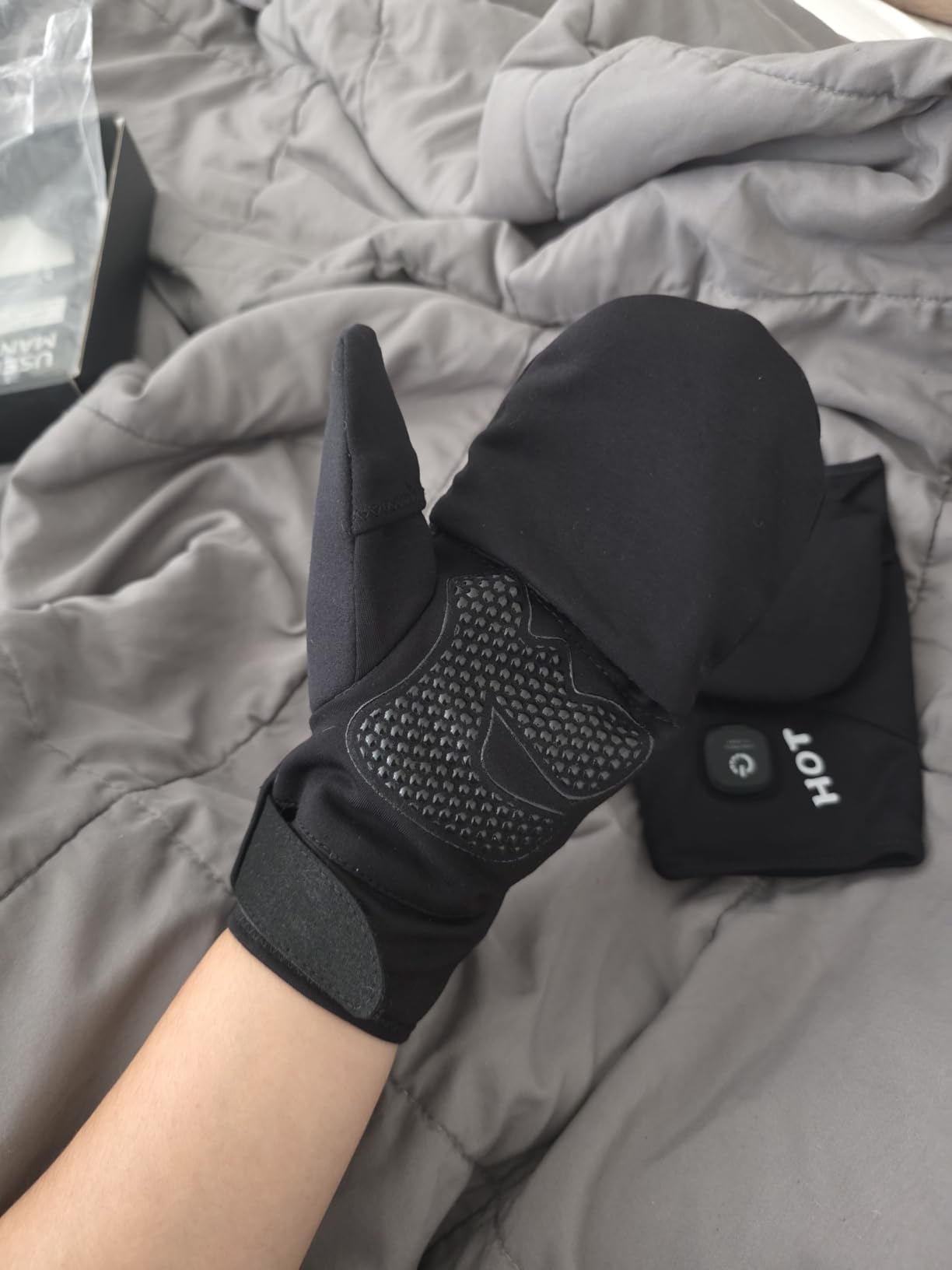 Heated Gloves for Men Women, Rechargeable Full & Half Hands Electric Gloves Heated Fingerless Touchscreen Gloves Heated Winter Hand Warmer for Work Cycling Skiing Outdoor Snow customer photo 2