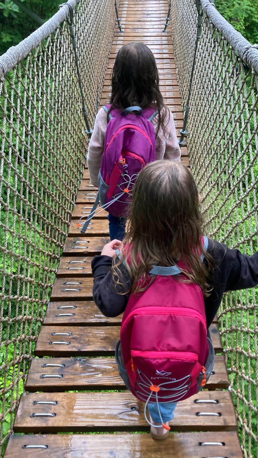 IVYGREEN Small Kids Hiking Backpack for Camping or Short Trip,Army green,S customer photo 2