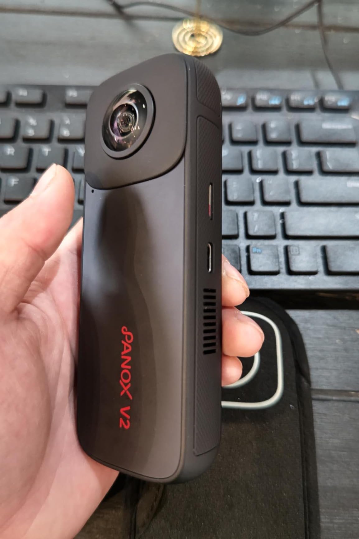 PANOX V2 360 Camera for Motorcycle - 72MP Photo, 5.7K Video, 4K Live 360° Camera, GPS Panorama, Android 10 OS, AI Editing, Stabilization, and Multi-Platform Live Streaming customer photo 2
