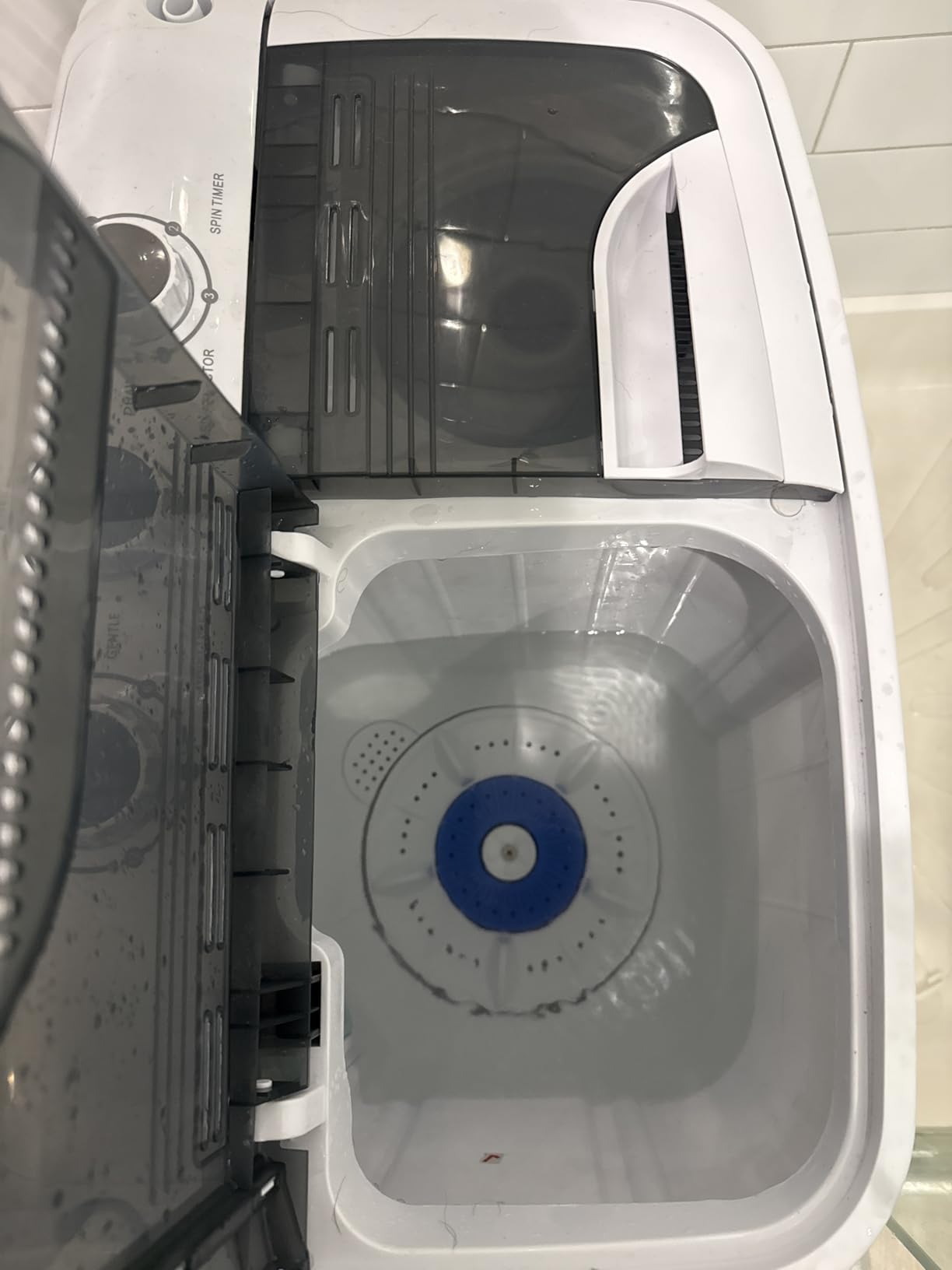 Superday Portable Washing Machine, 25.3lbs Mini Washing Machine and Spin Dryer Combo, Mini Twin Tub Laundry Machine for Camping, Apartments, Dorms, College Rooms, RV, Delicates, Grey customer photo 2