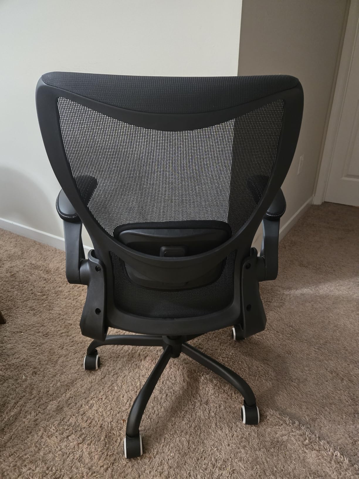 MUXX.STIL Office Chair, Ergonomic Desk Chair with Adjustable Lumbar Support and Flip up Armrest, Breathable Mesh Computer Chair for Home Office, Khaki customer photo 1