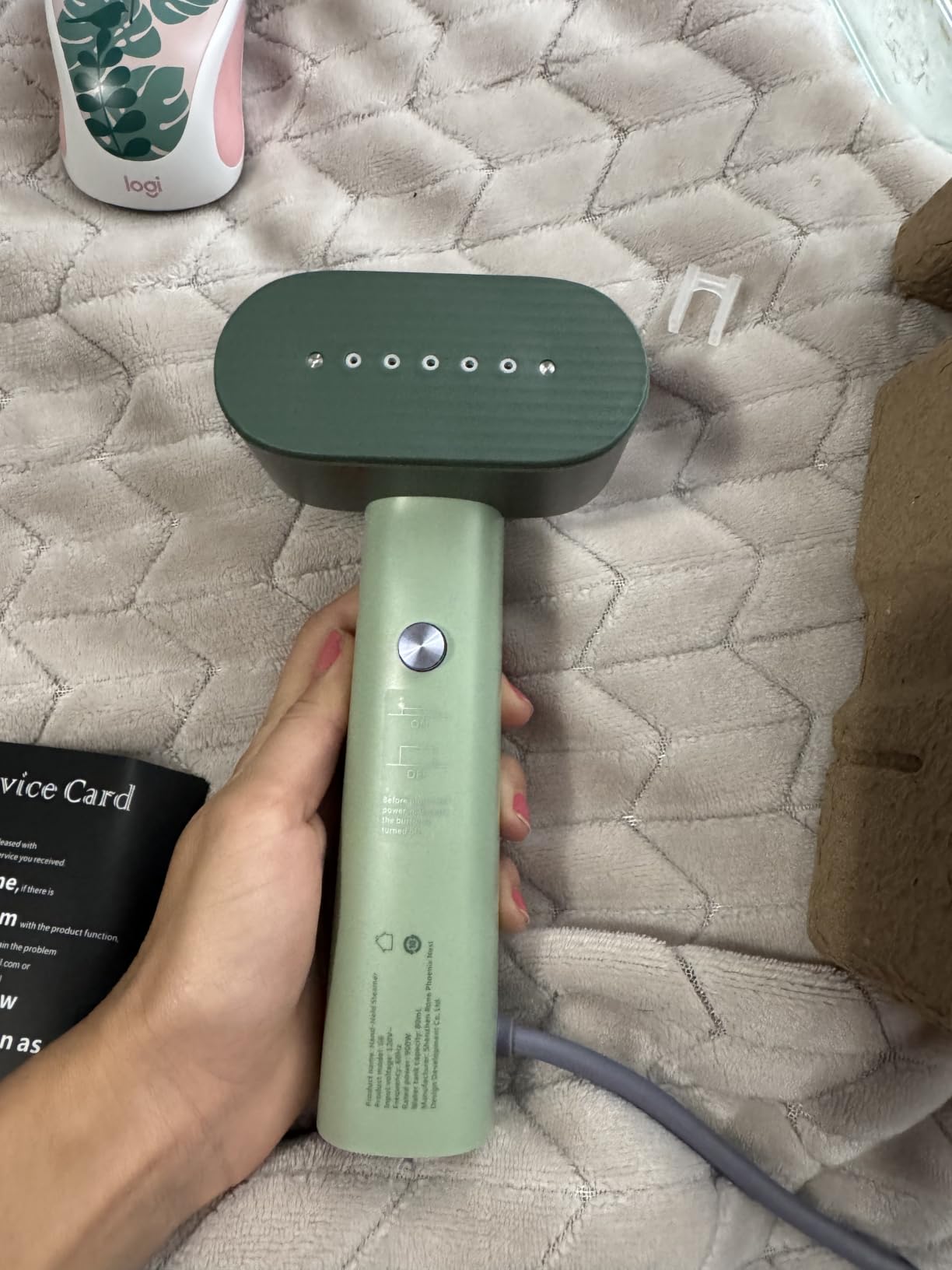 Nexdoo G6 Steamer for Clothes Portable 2-in-1 Travel Steamer Iron for Clothes, Just 0.7lbs Lightly, 10 Minutes of Continuous Steam, 900W Light Steamer for travel and home (green) customer photo 2