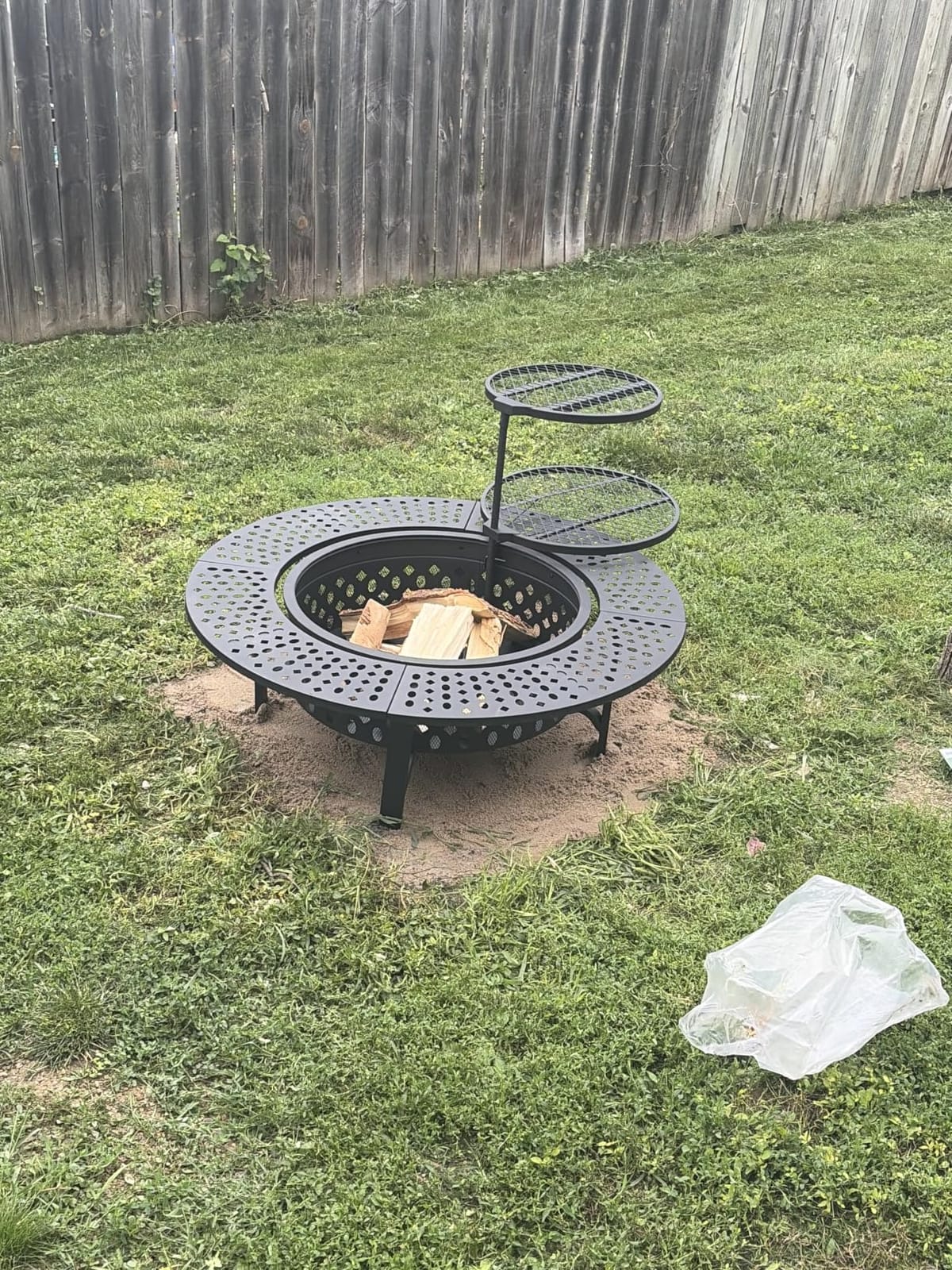 OutVue 42 Inch Fire Pit with 2 Grills, Lid, Poker customer photo 2