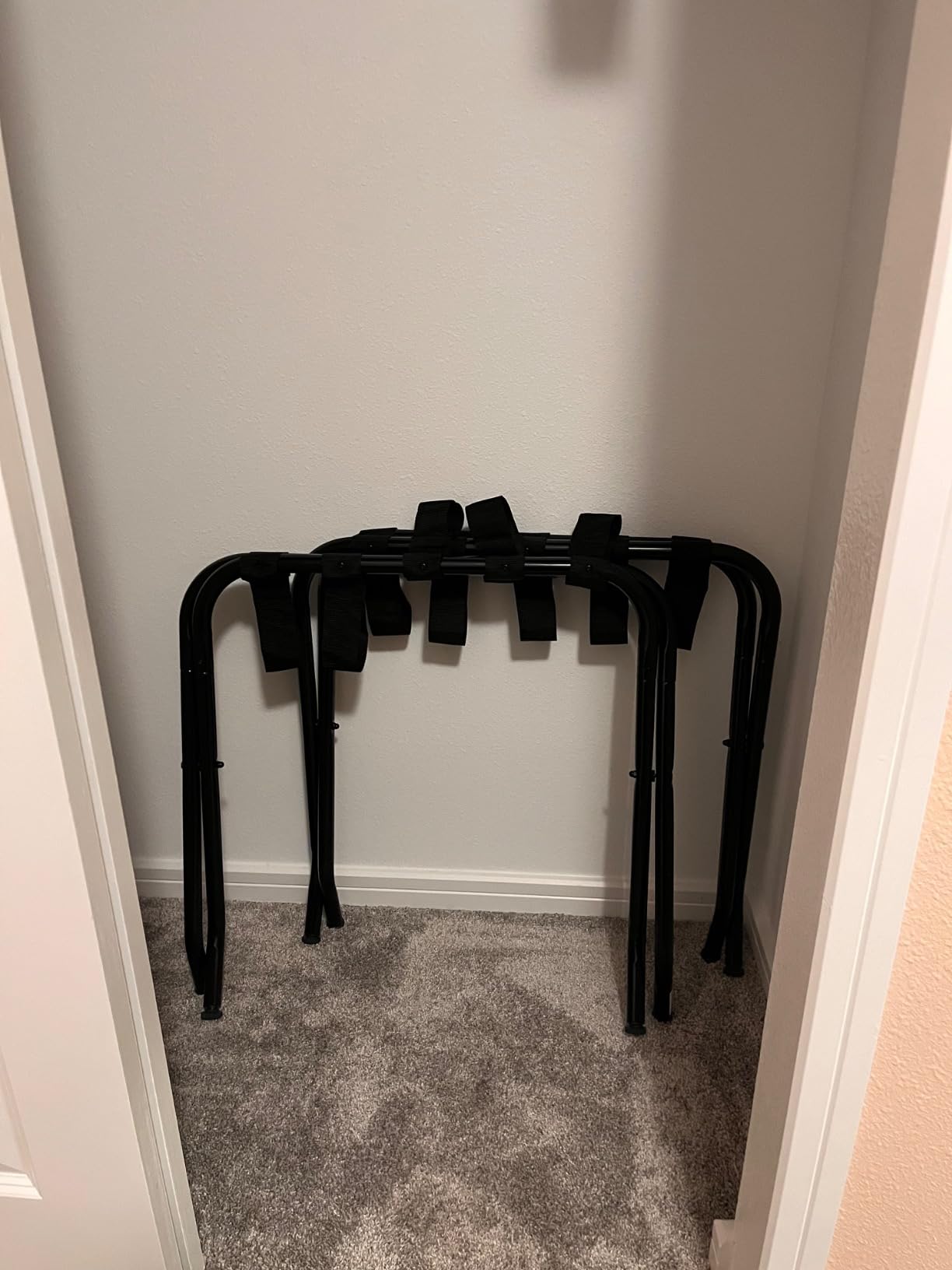 SONGMICS Luggage Rack, Pack of 2, Foldable Steel Frame customer photo 2