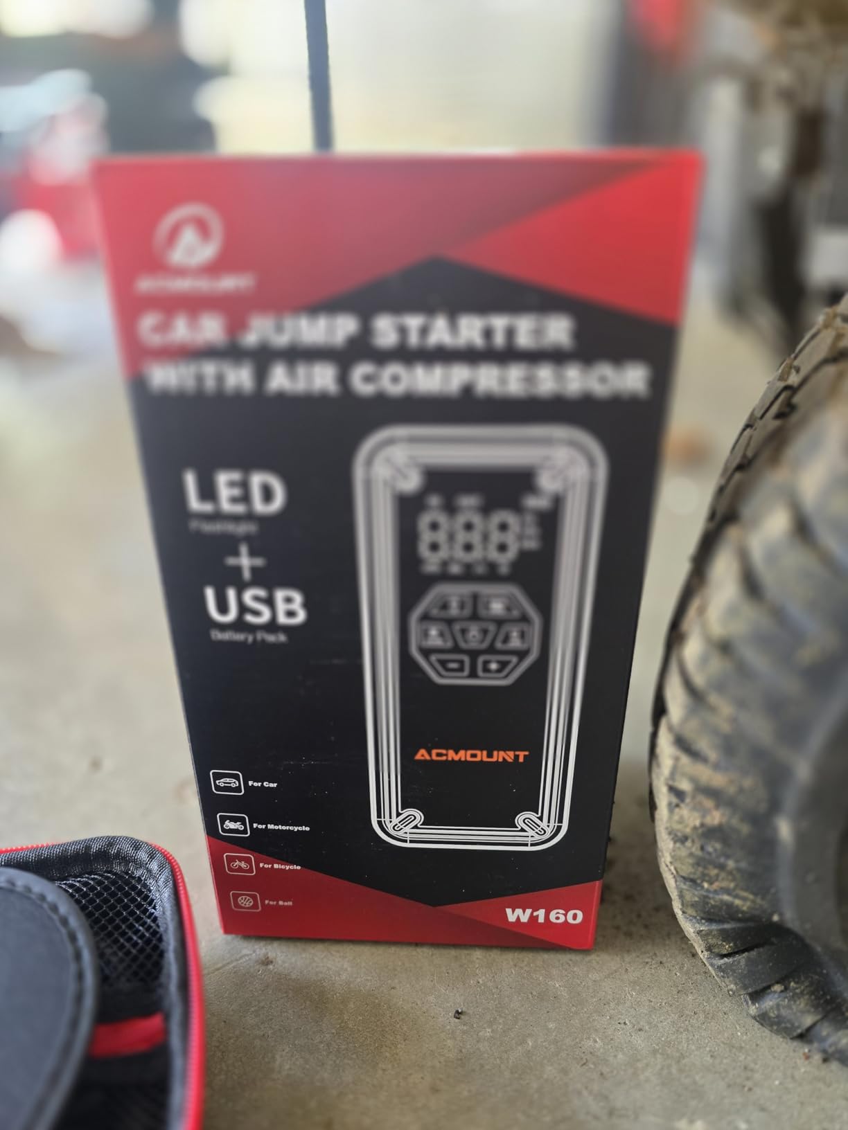 ACMOUNT W160 5000A Jump Starter with Air Compressor 150PSI, 12V Jump Box customer photo 2