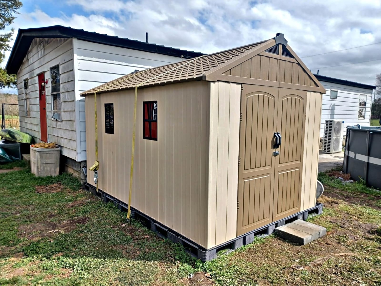 Patiowell 8x6 FT Plastic Outdoor Storage Shed with Floor, Beige customer photo 1
