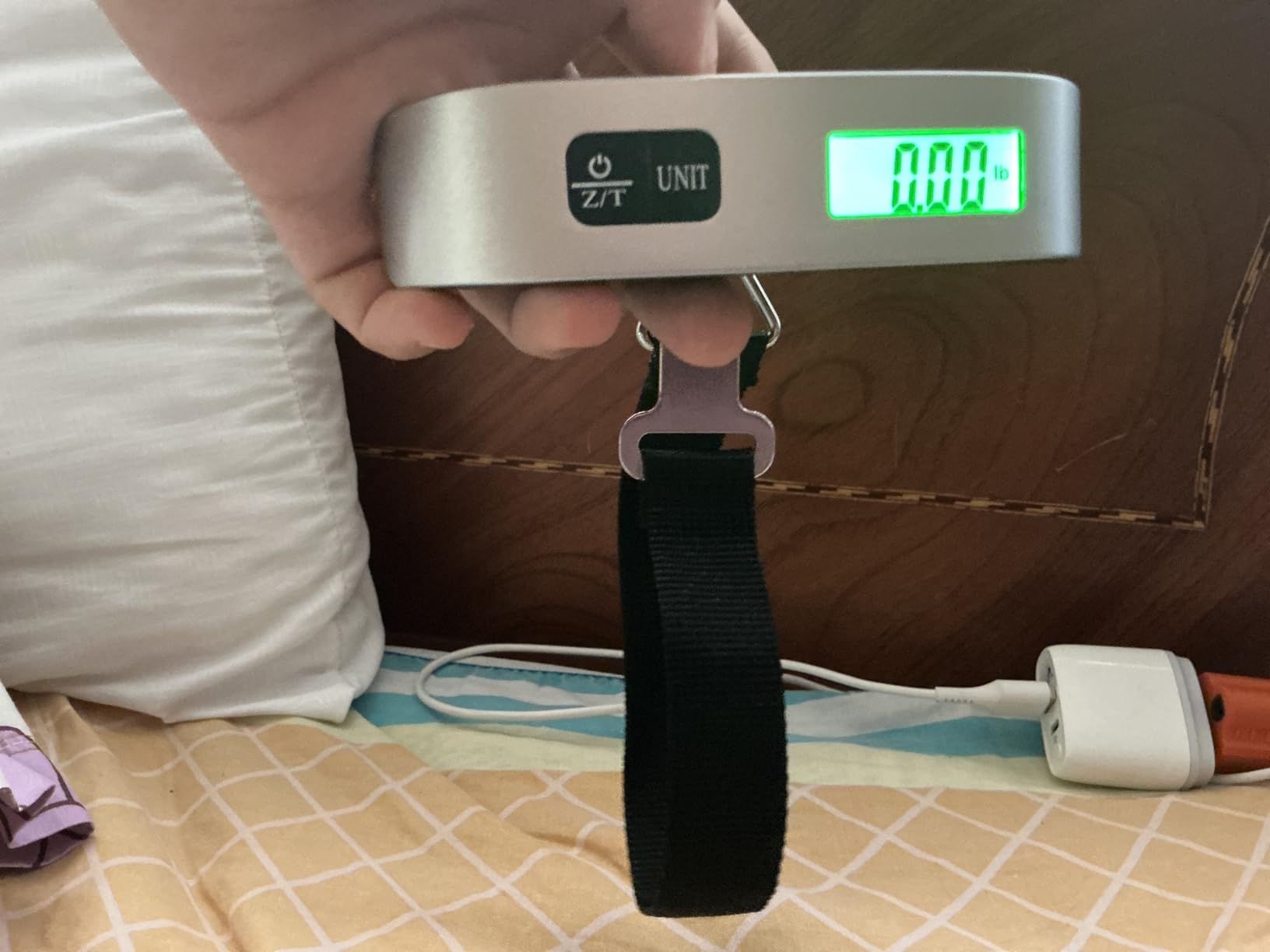 BAGAIL Digital Luggage Scale, 110lbs Hanging Baggage Scale with Backlit LCD Display, Portable Suitcase Weighing Scale, Travel Luggage Weight Scale with Hook, Strong Straps for Travelers customer photo 2