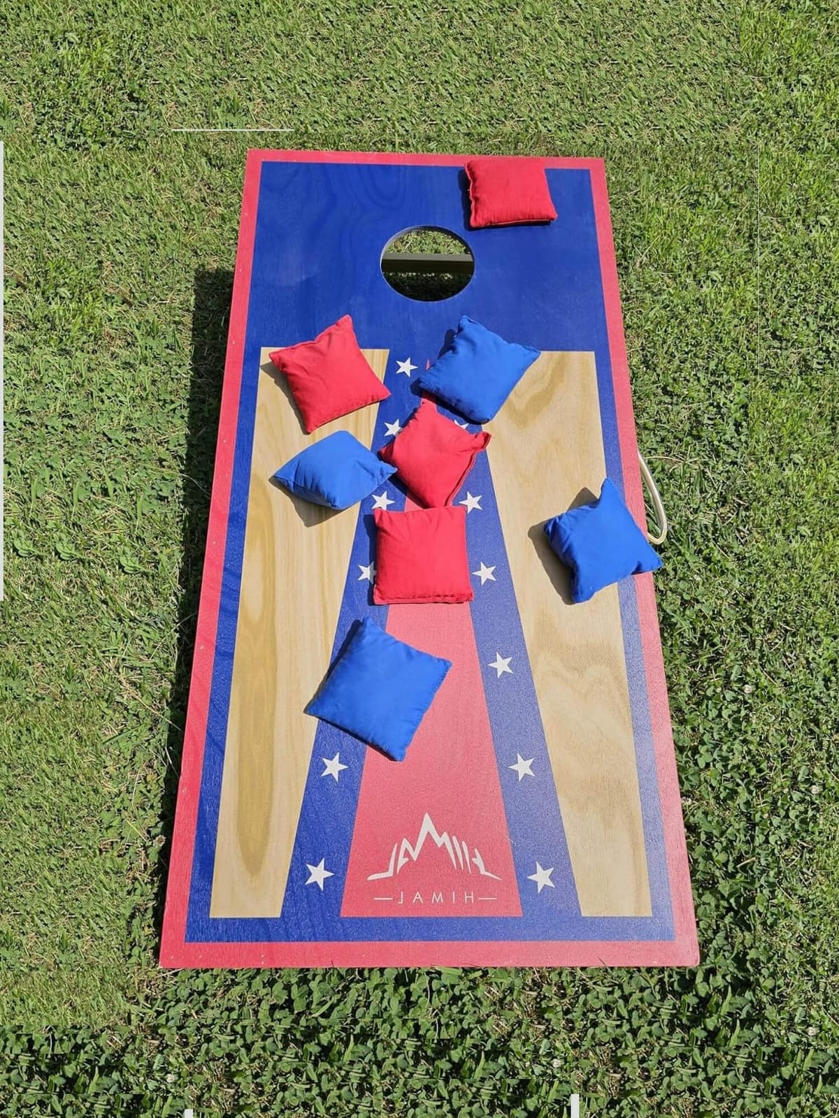 Himal Cornhole Board Set, 4 x 2 ft Regulation with 8 Corn Hole Toss Bags customer photo 1