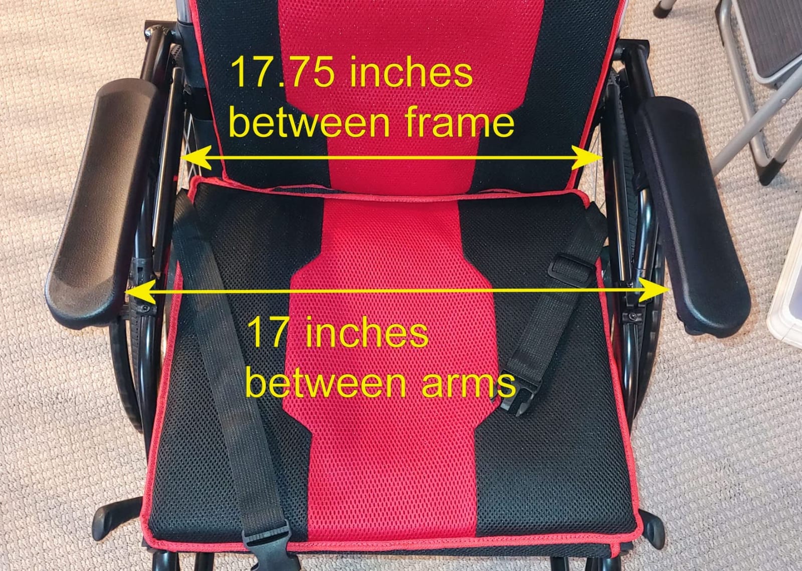 Journey SoLite C2 Ultra Lightweight Wheelchair for Seniors, Blue Trim customer photo 2