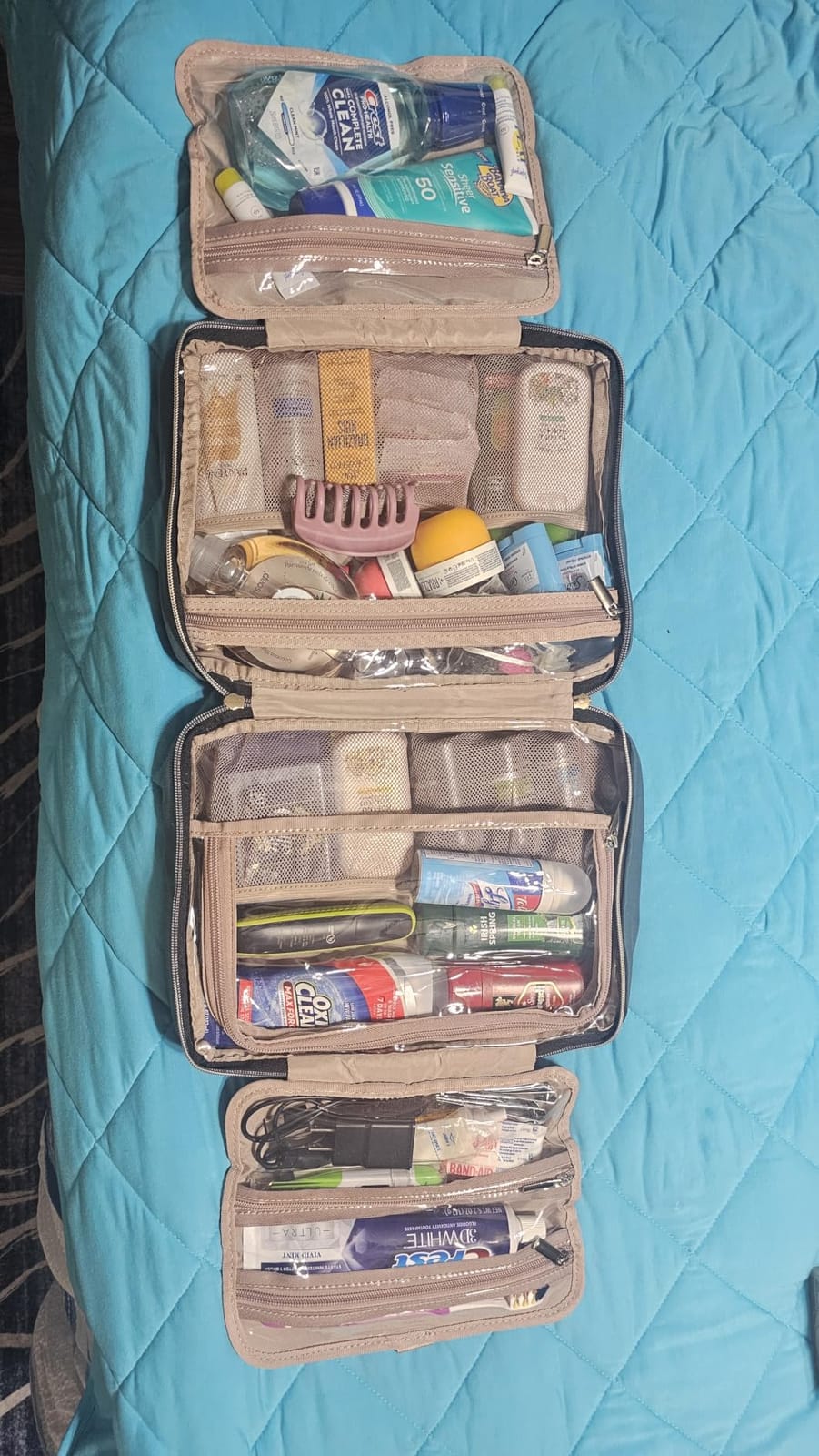 NISHEL Travel Toiletry Bag for women, Portable Hanging makeup Organizer customer photo 2