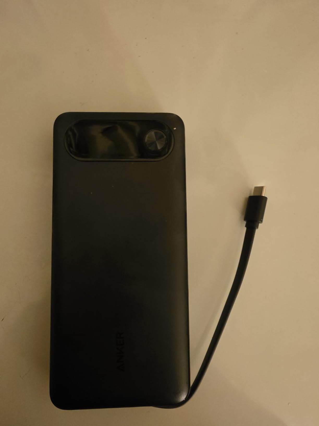 Anker Power Bank, 20,000mAh Travel Essential, Built-in USB-C Cable(Black) customer photo 1